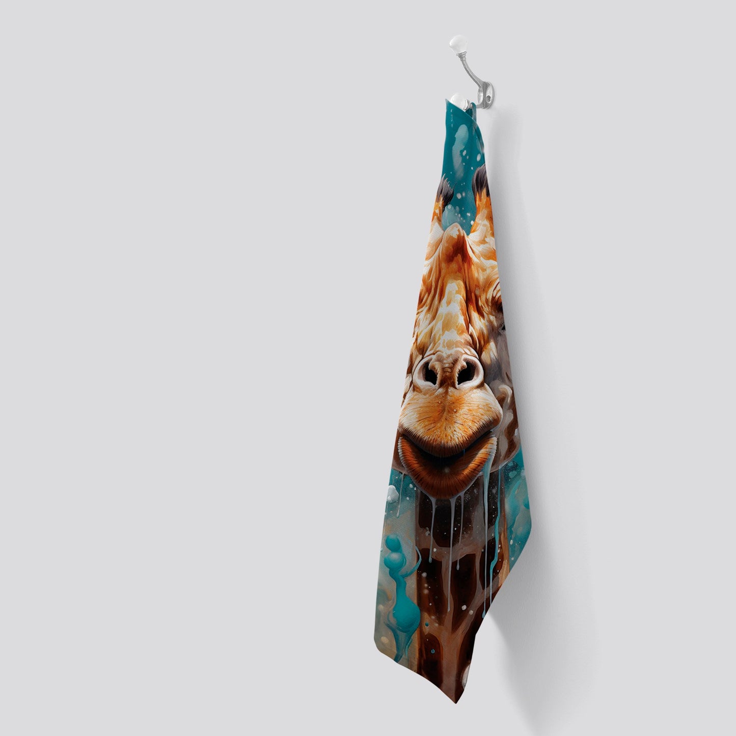 Splashart Giraffe Face Tea Towel