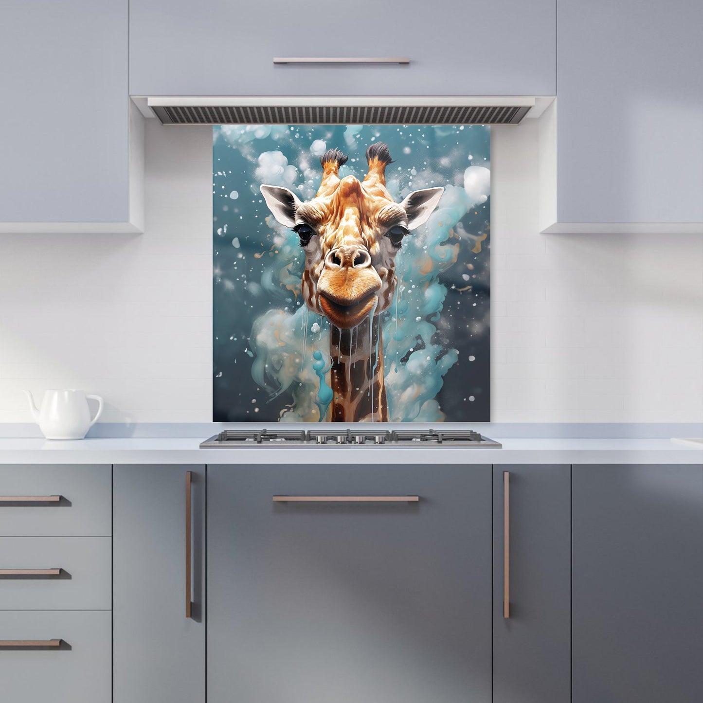 Splashart Giraffe Face Kitchen Splashback