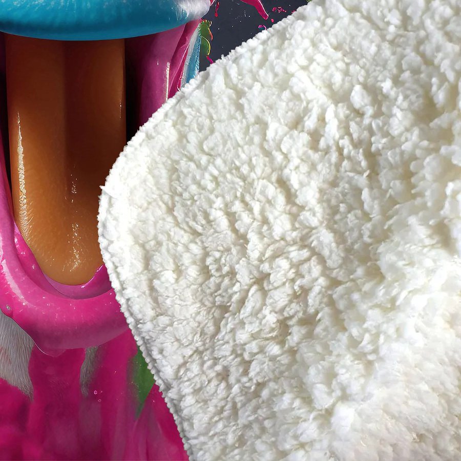 Splashart Giraffe Face Pink Sherpa Blanket