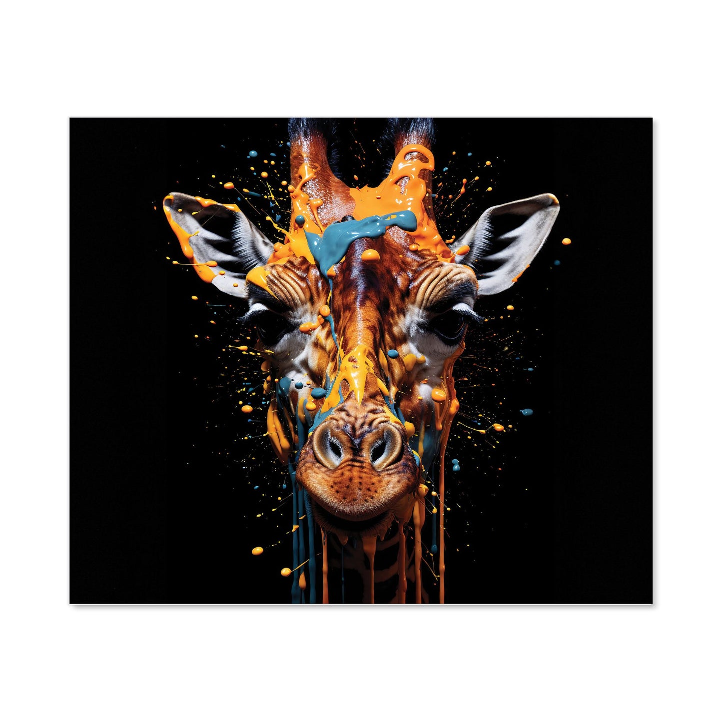 Giraffe Face Splashart Kitchen Splashback