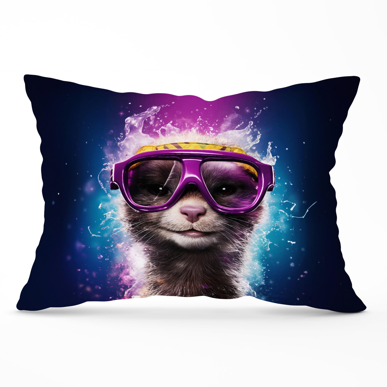 Splashart Ferret Purple Cushions