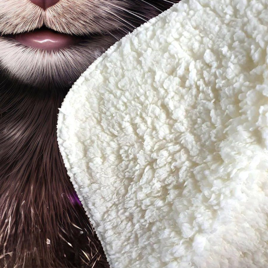 Splashart Ferret With Glasses Purple Sherpa Blanket