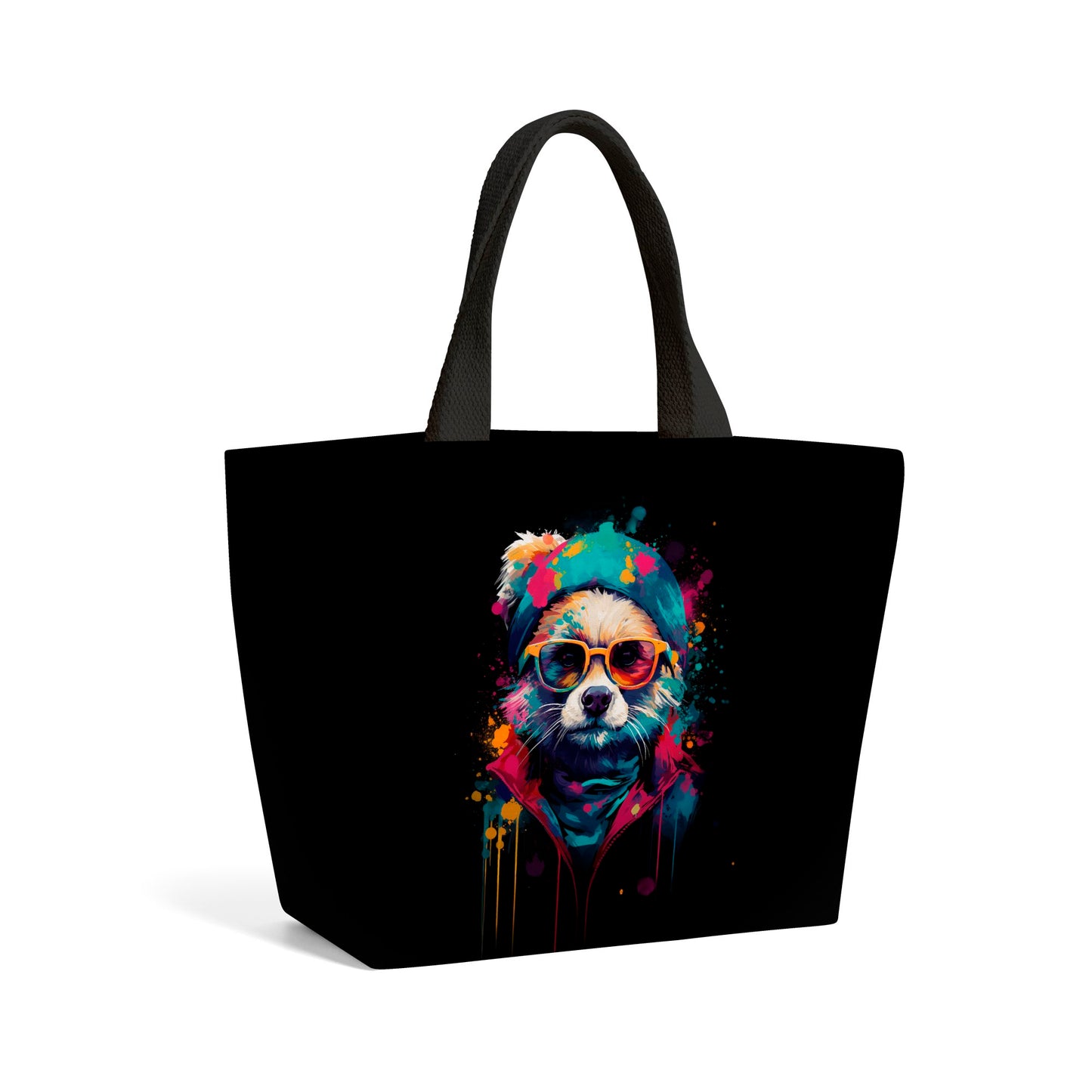 Multi Coloured Splashart Dog Beach Shopper Tote Bag