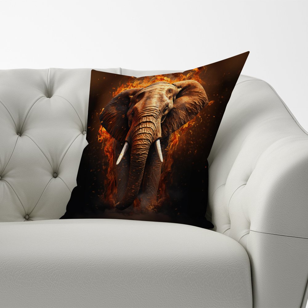 Splashart Elephant and fire Cushions