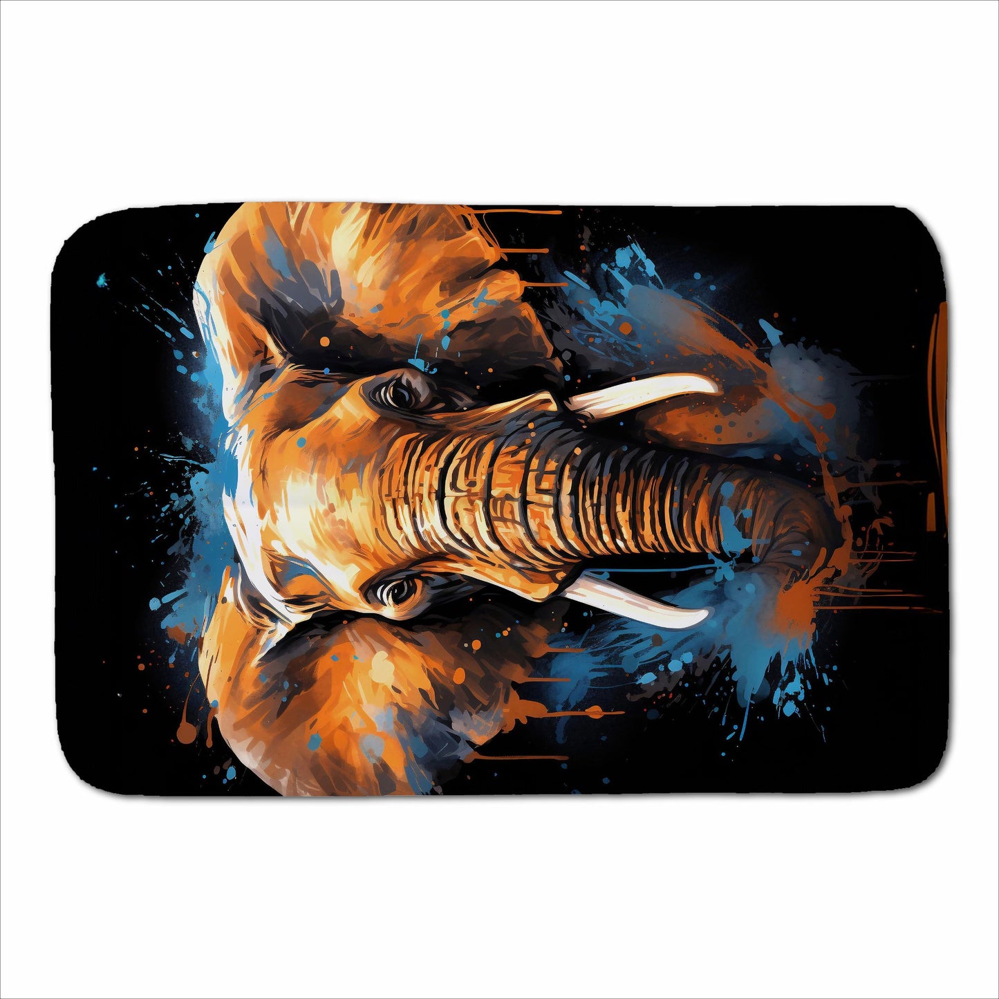 Splashart Elephant Blue Sherpa Blanket