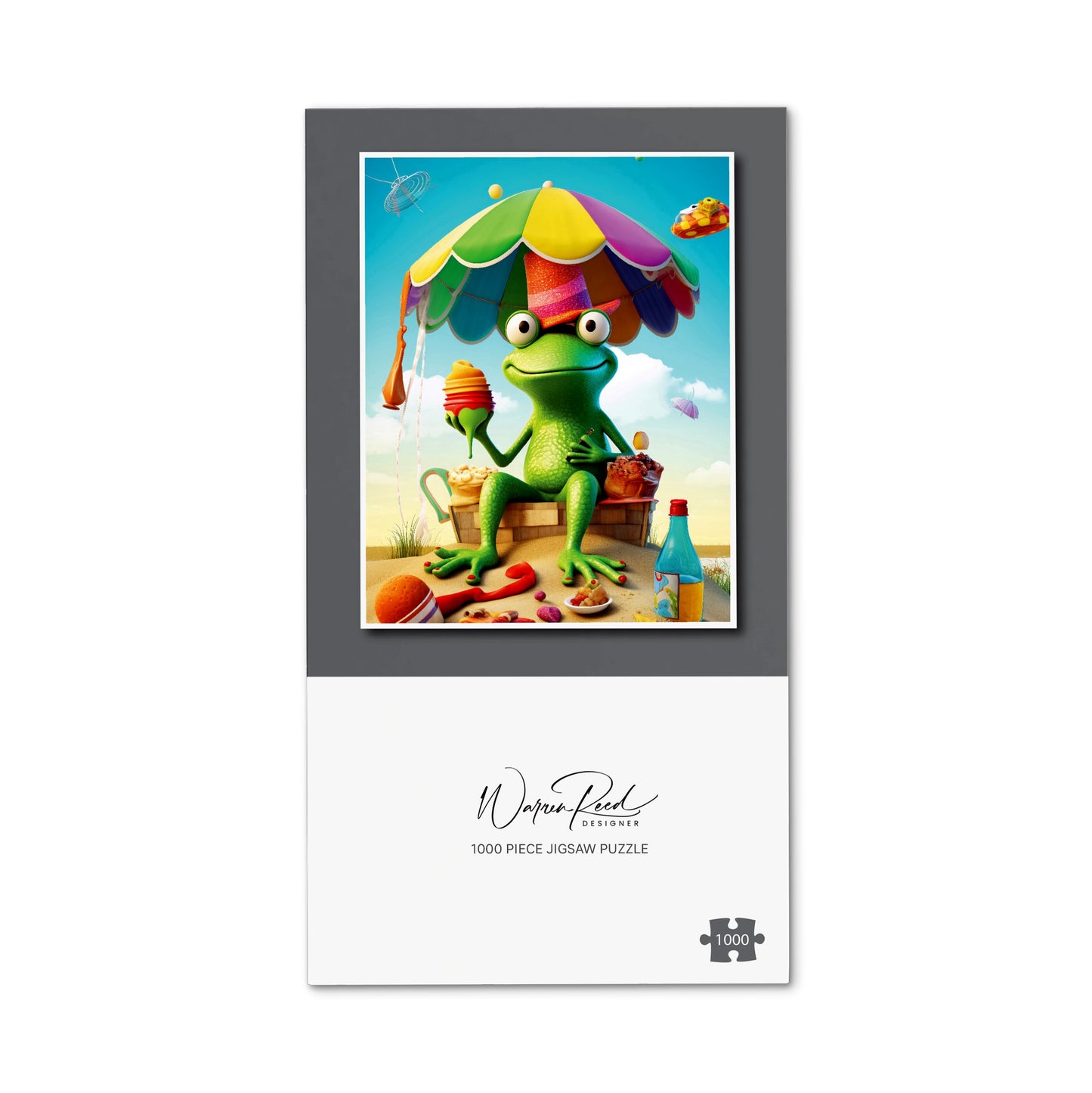 Frog On A Beach Holiday Jigsaw Puzzle