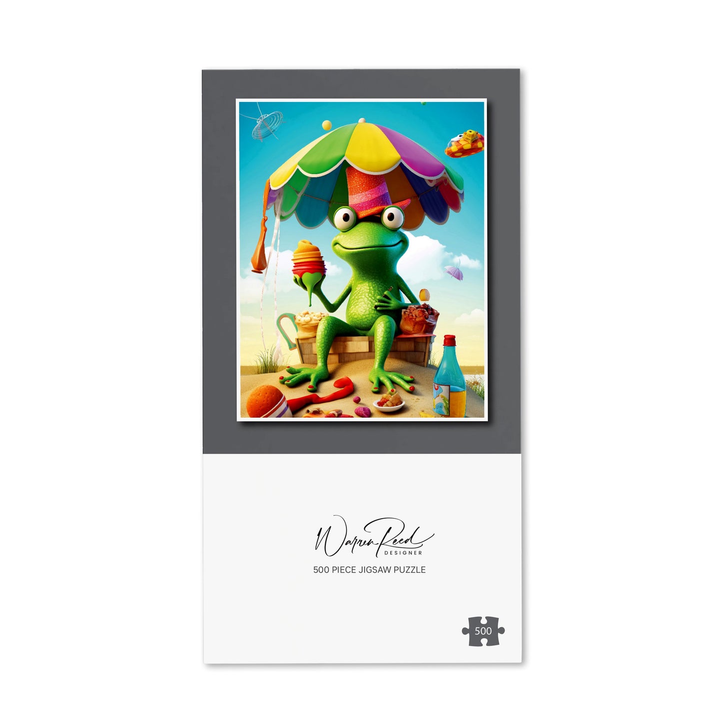 Frog On A Beach Holiday Jigsaw Puzzle