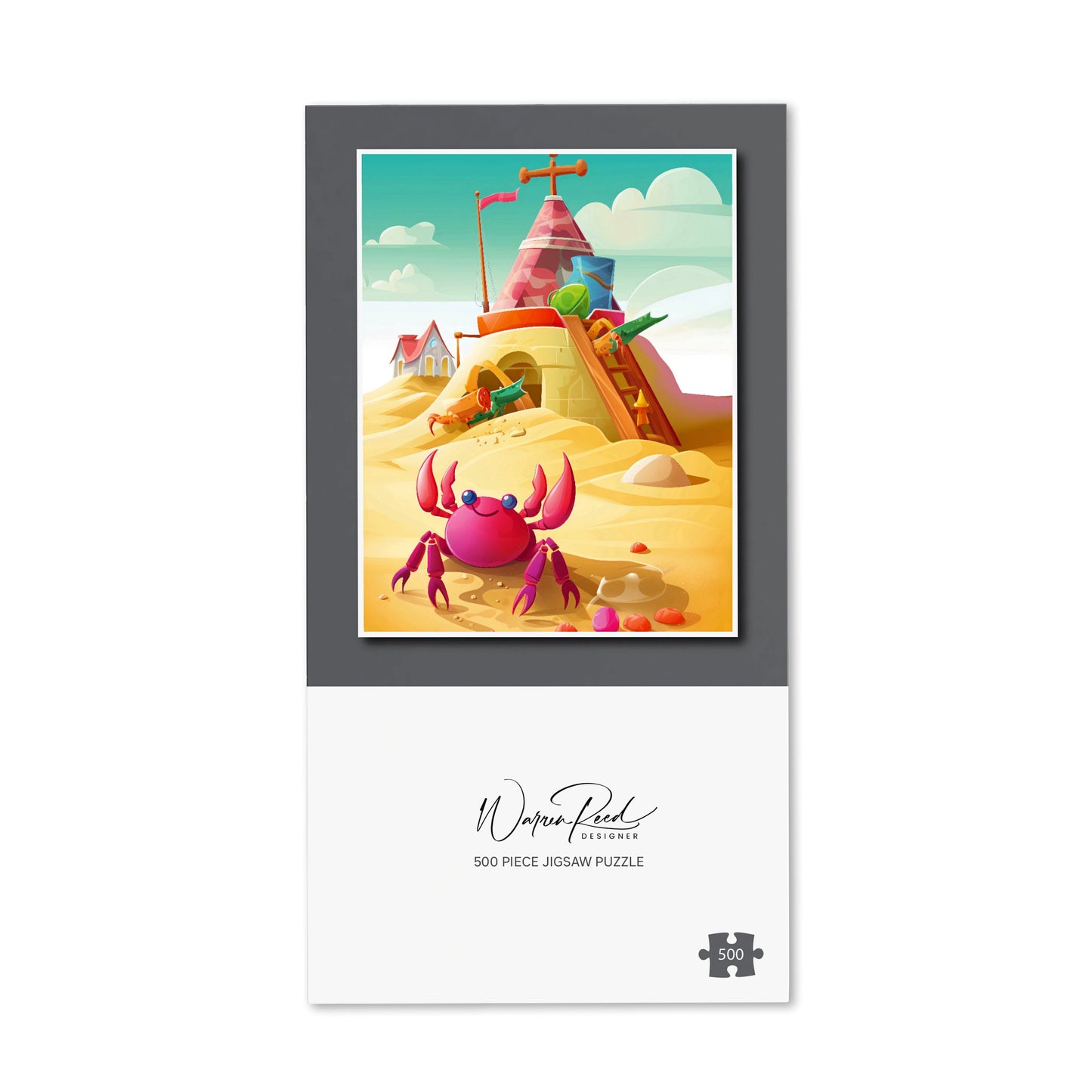 Pink Crab On A Beach Holiday Jigsaw Puzzle