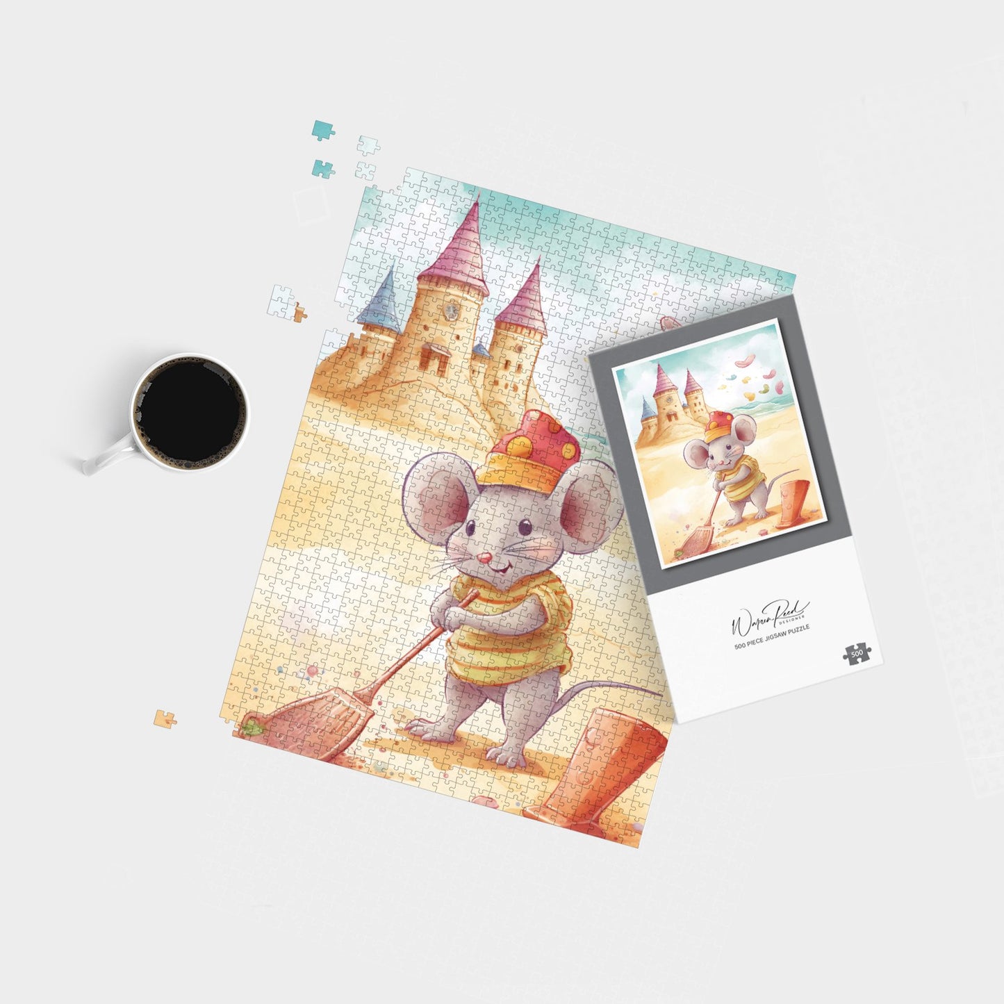 Mouse On A Beach Holiday Jigsaw Puzzle