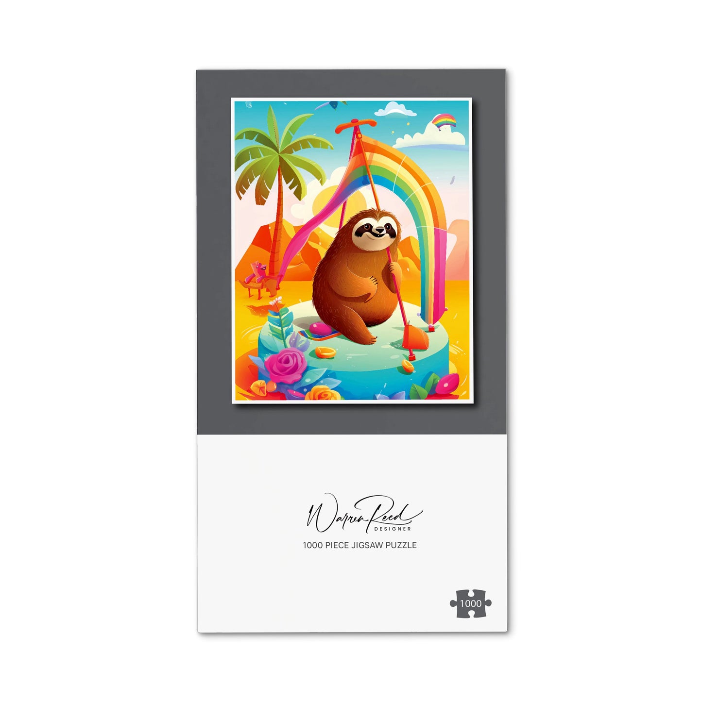 Sloth On A Beach Holiday Jigsaw Puzzle