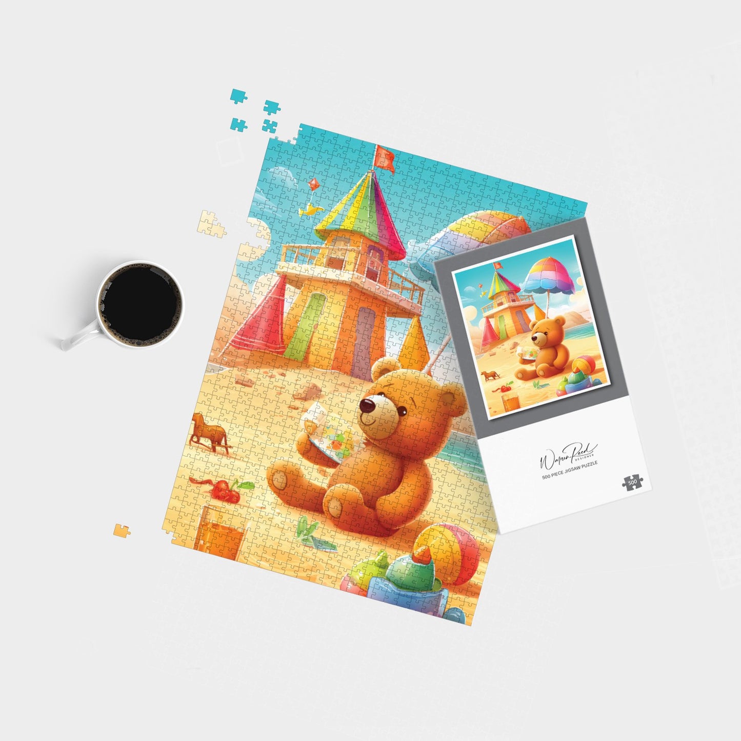 Bear On A Beach Holiday Jigsaw Puzzle