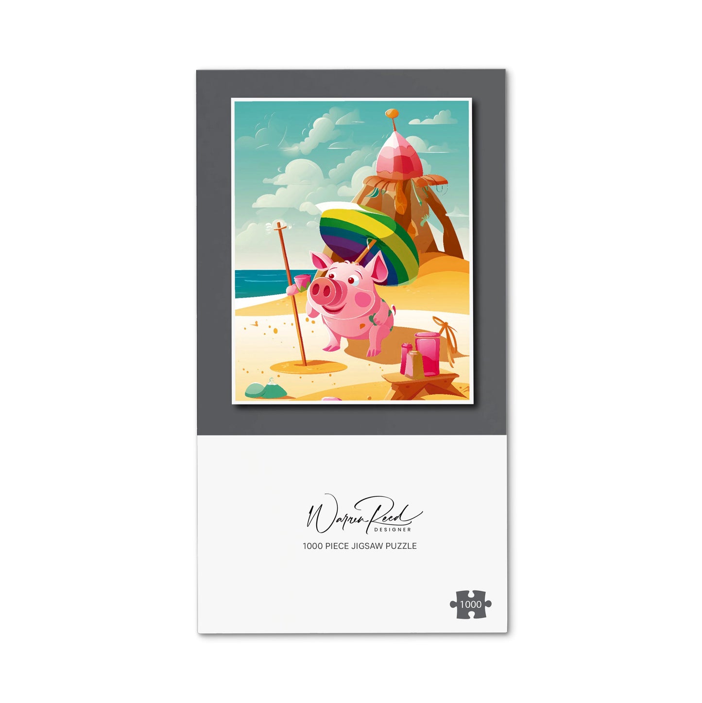 Piglet On A Beach Holiday Jigsaw Puzzle