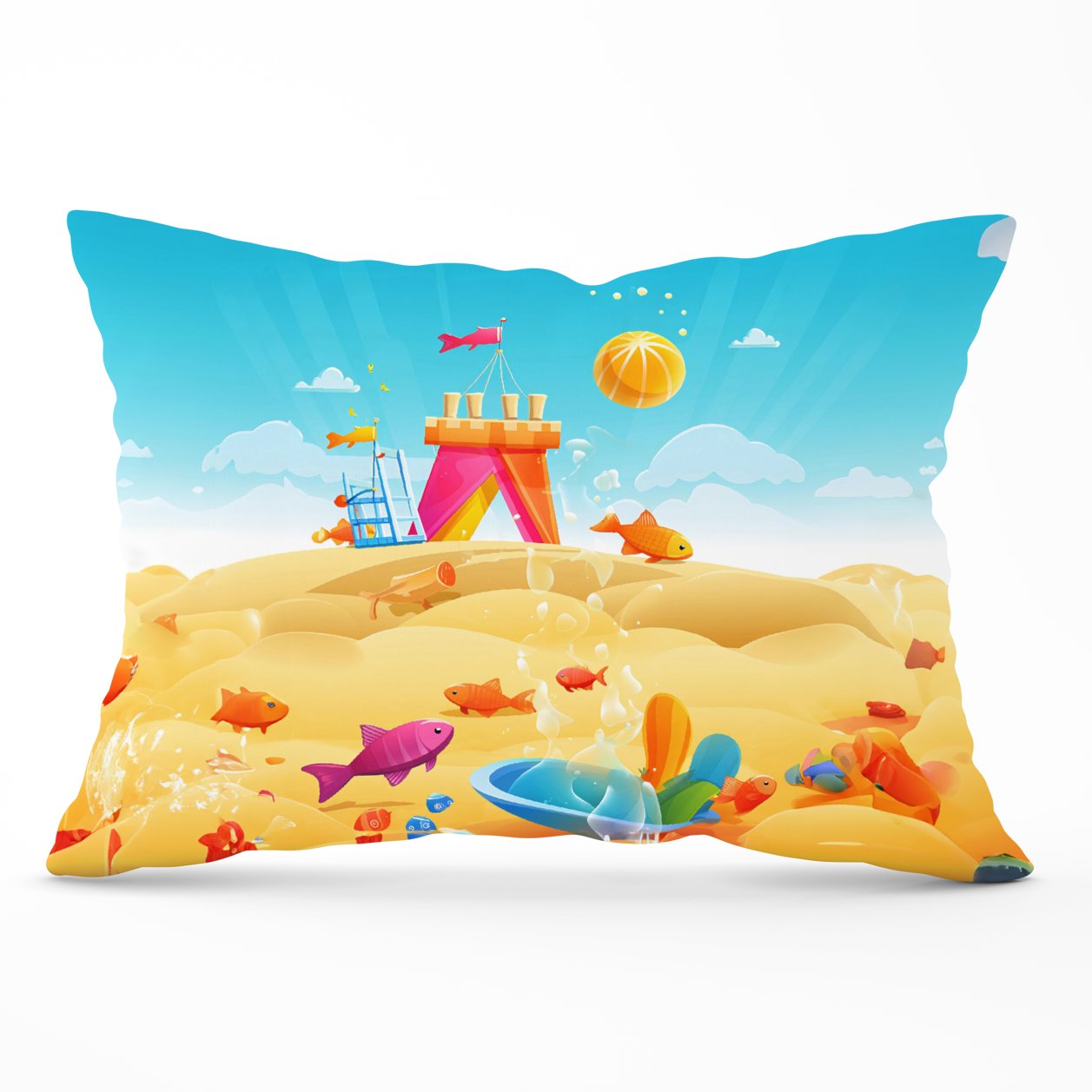 Fishes On A Beach Holiday Cushions