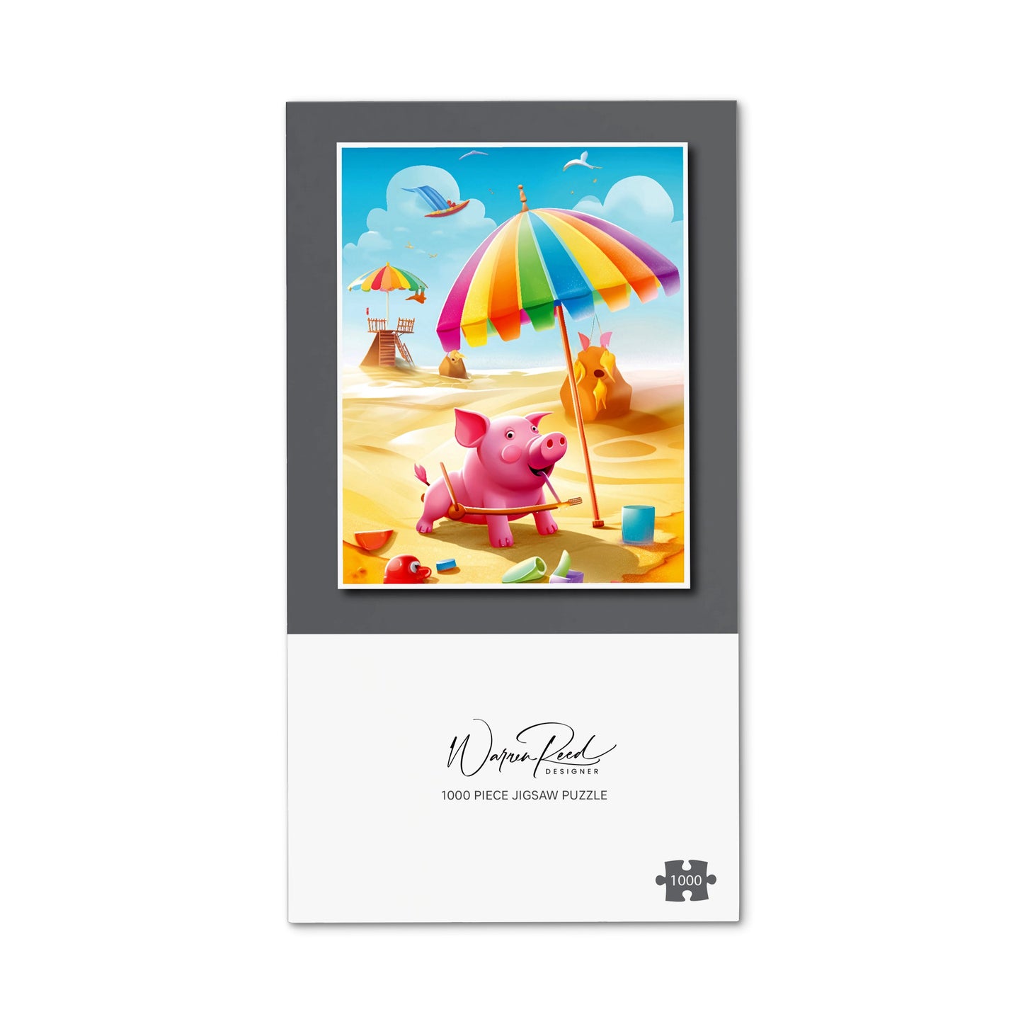 Pig On A Beach Holiday Jigsaw Puzzle