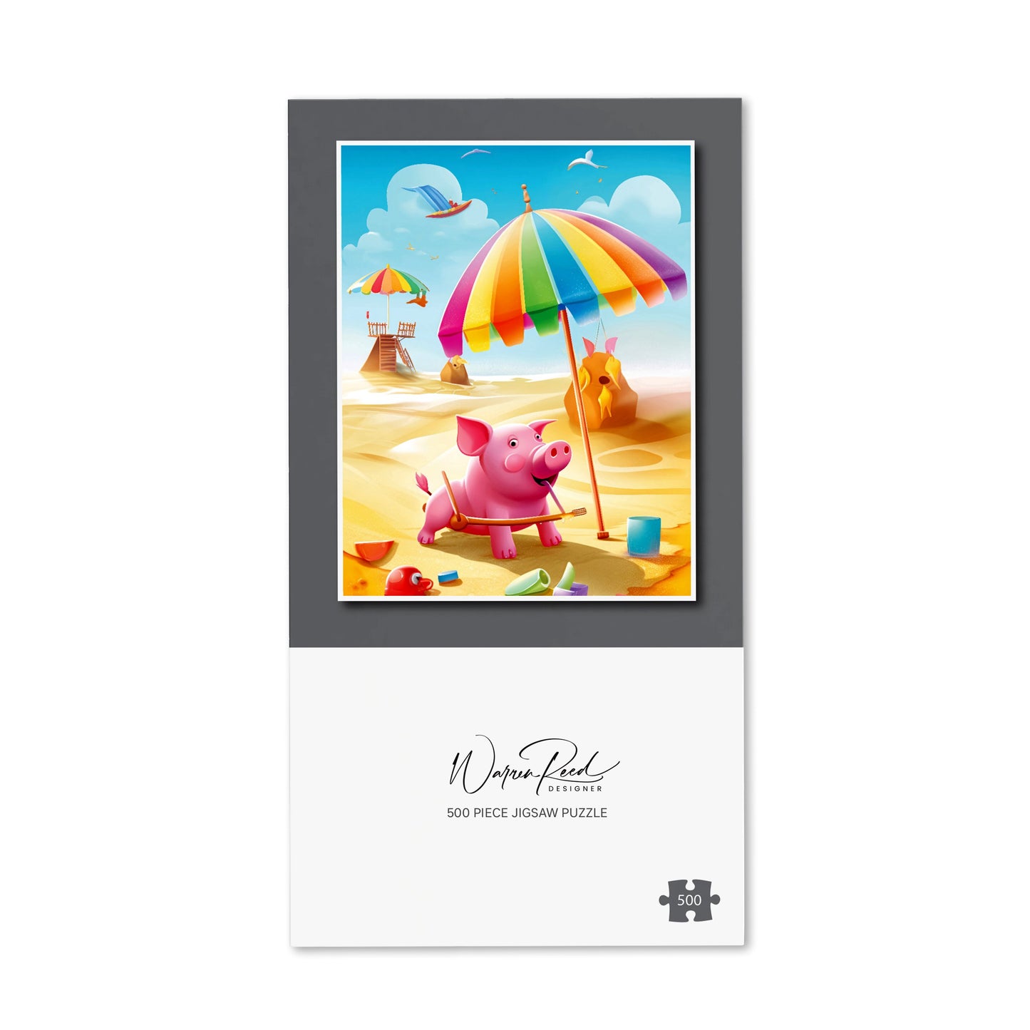 Pig On A Beach Holiday Jigsaw Puzzle