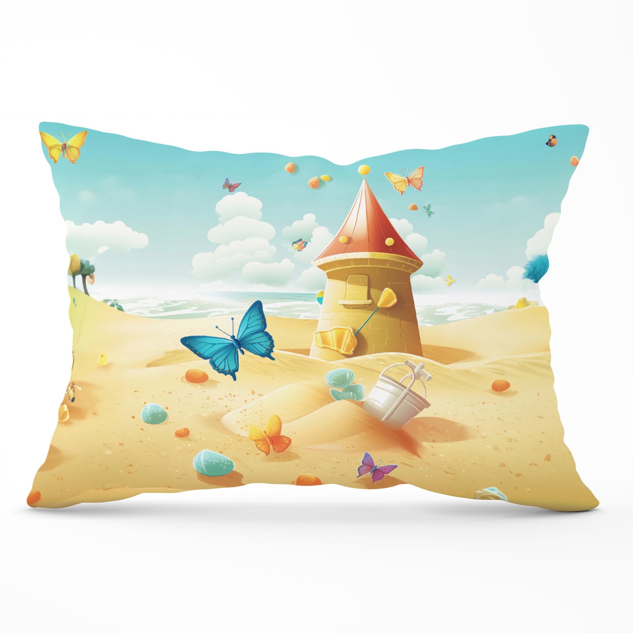 Butterflies On A Beach Holiday Cushions