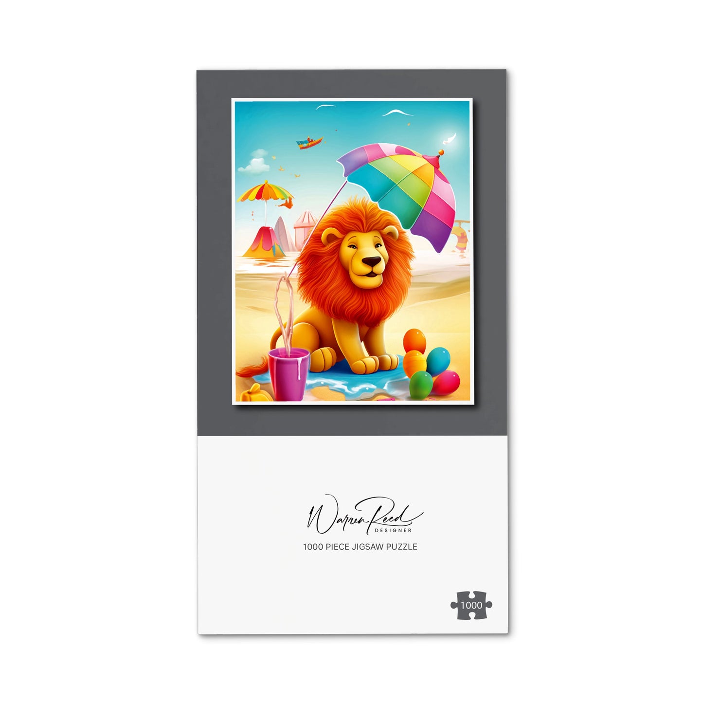 Lion On A Beach Holiday Jigsaw Puzzle