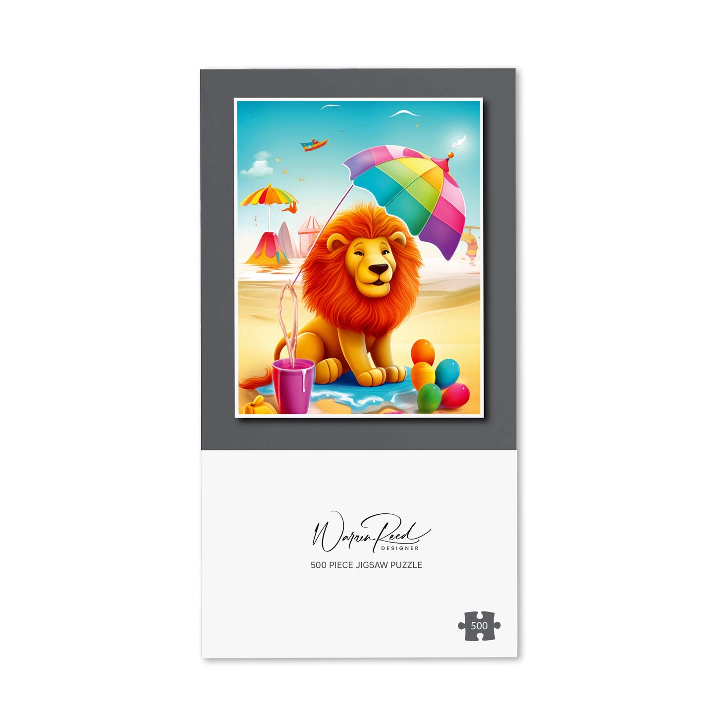 Lion On A Beach Holiday Jigsaw Puzzle