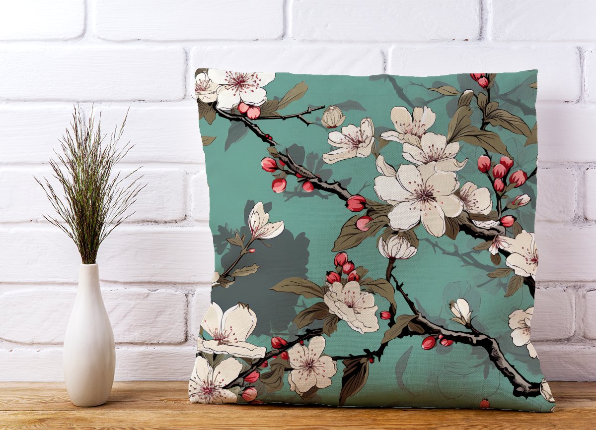 Pink Blossom Asian Design Cushions