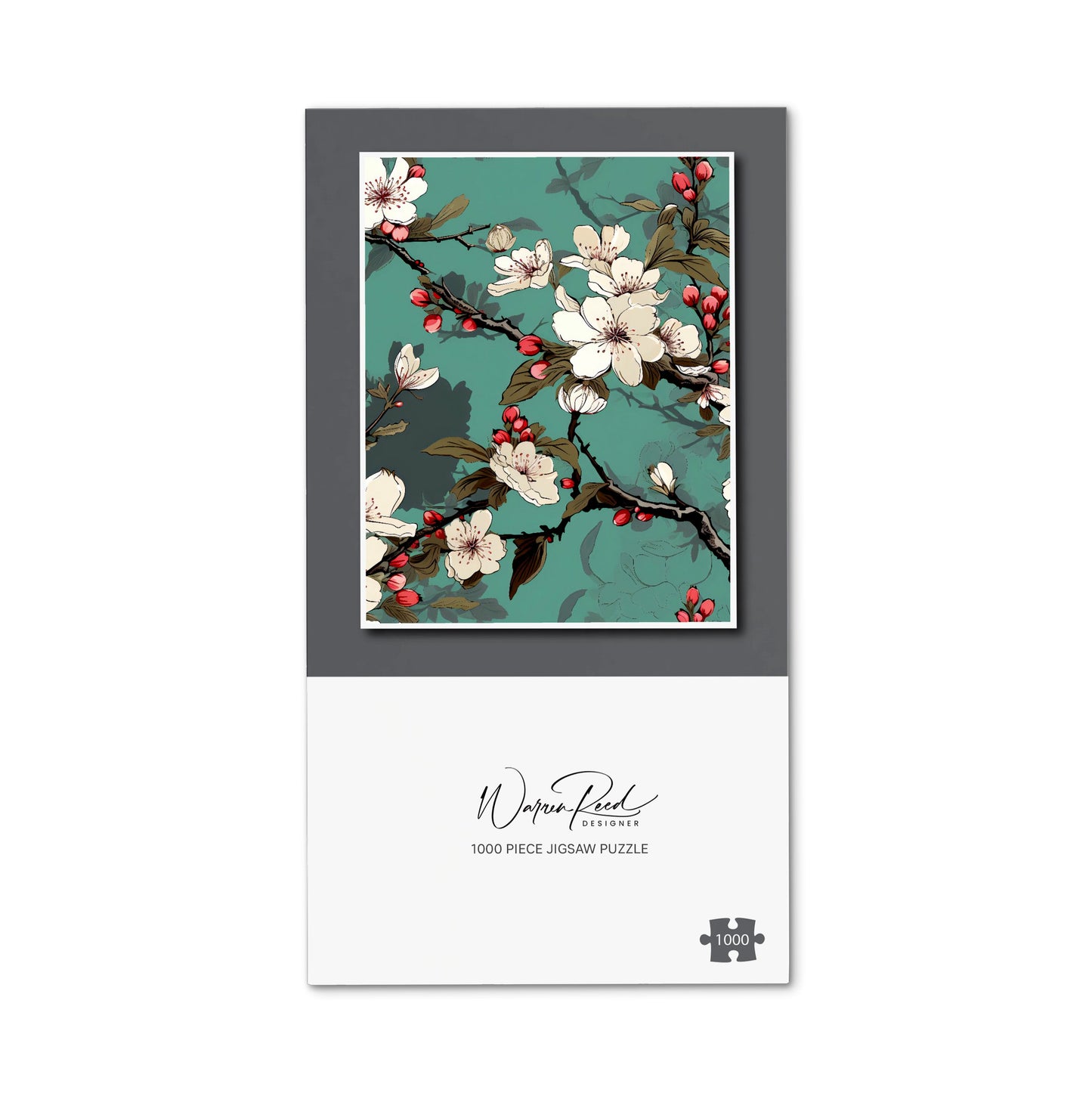 Pink Blossom Asian Design Jigsaw Puzzle