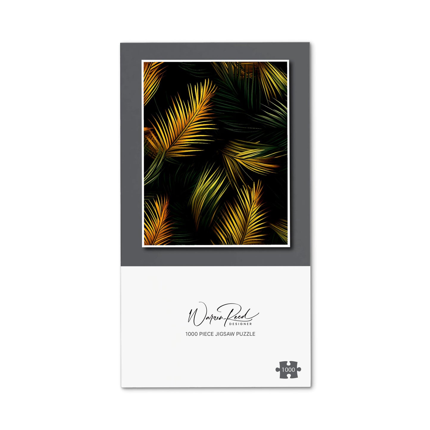 Golden Palm Leaves Jigsaw Puzzle