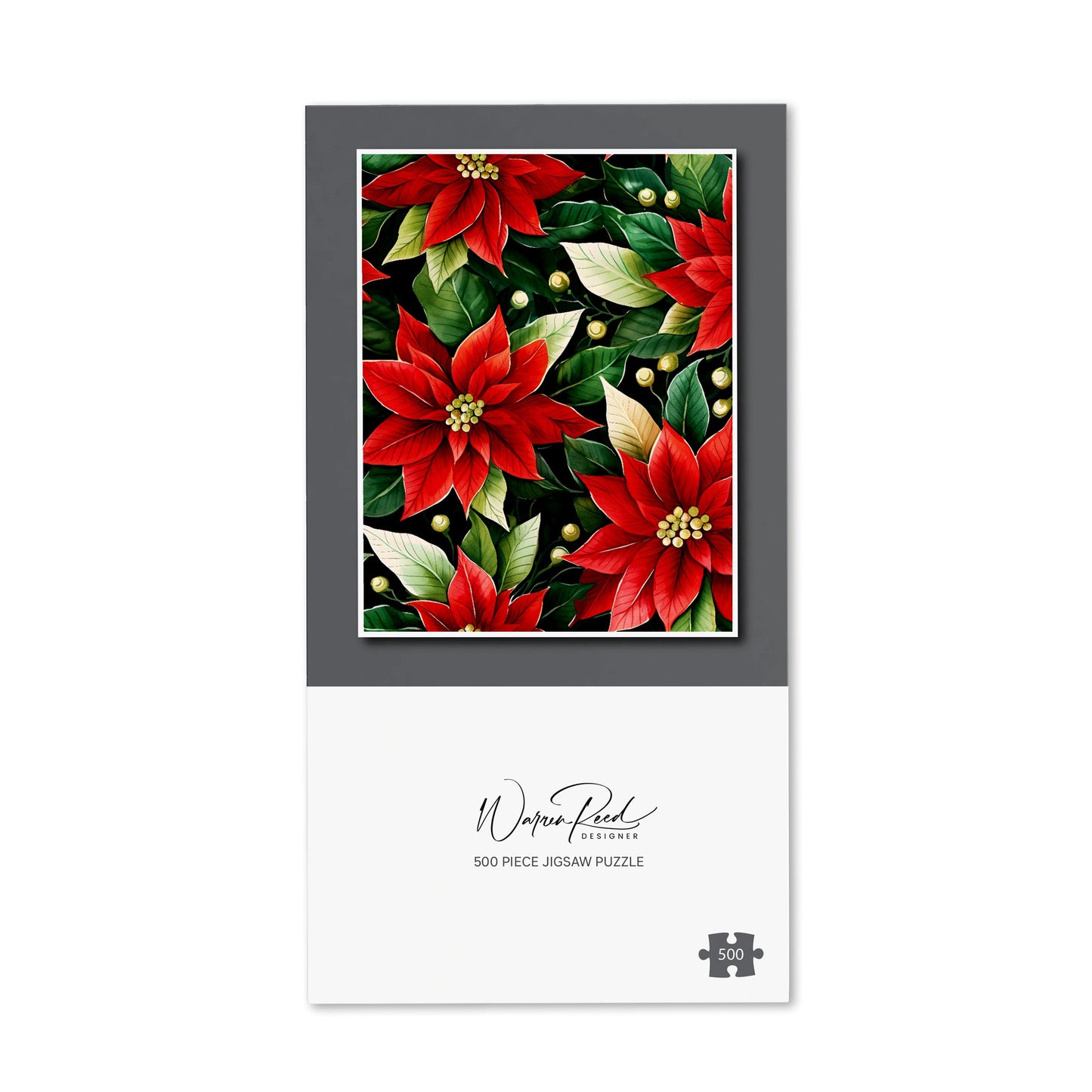 Poinsetta Watercolour Jigsaw Puzzle
