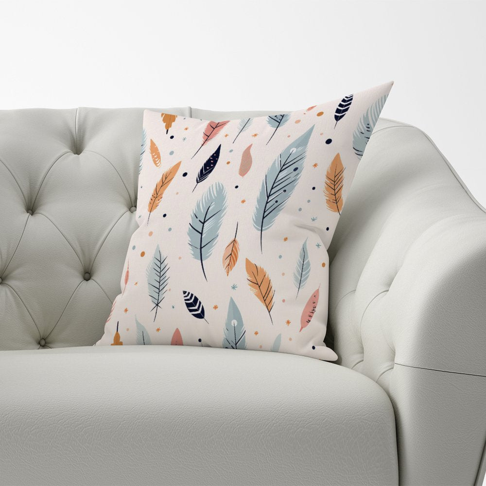 Pastel Feather Pattern Cushions