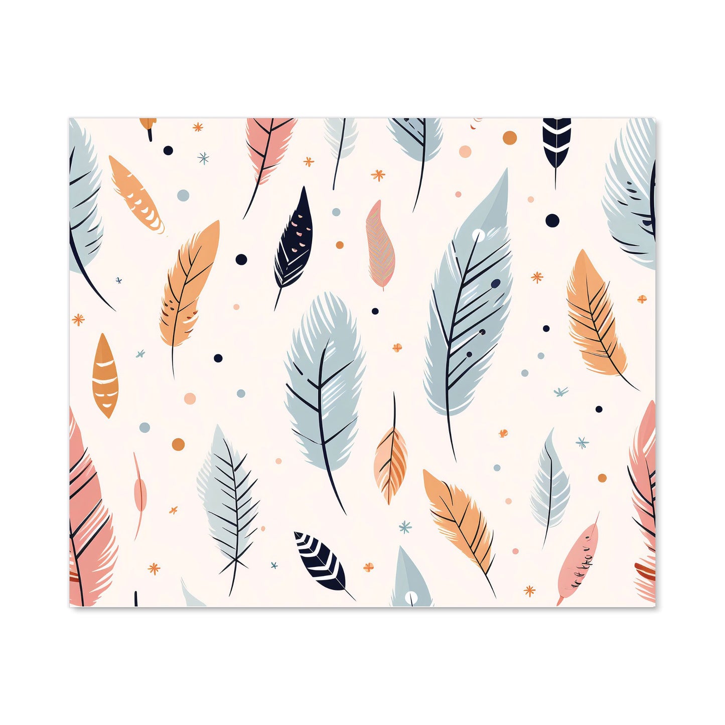 Pastel Feather Pattern Kitchen Splashback