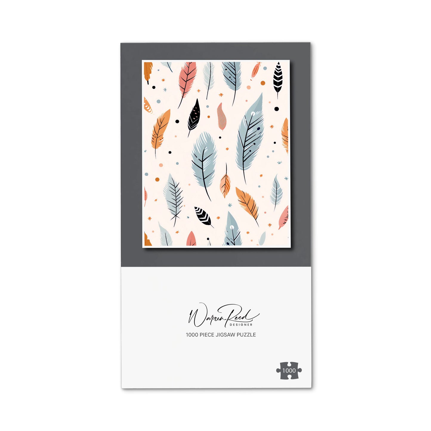 Pastel Feather Pattern Jigsaw Puzzle
