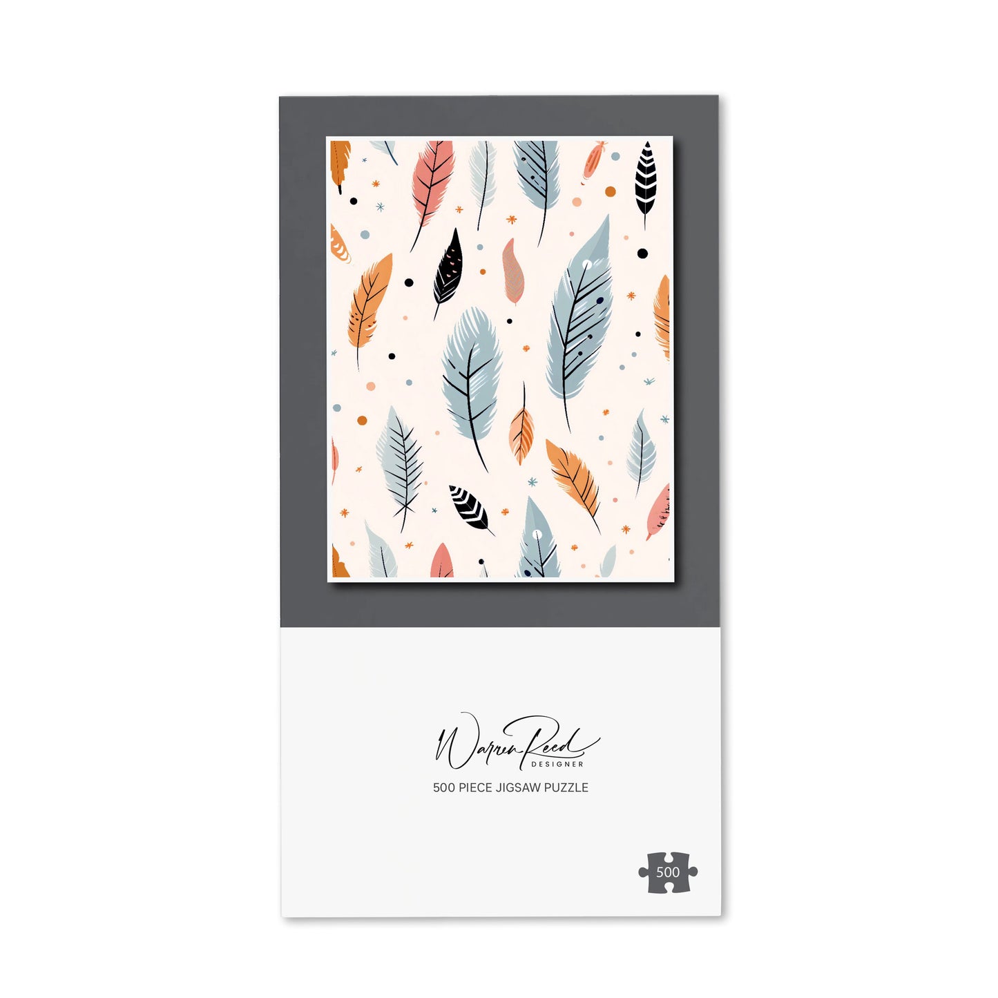 Pastel Feather Pattern Jigsaw Puzzle