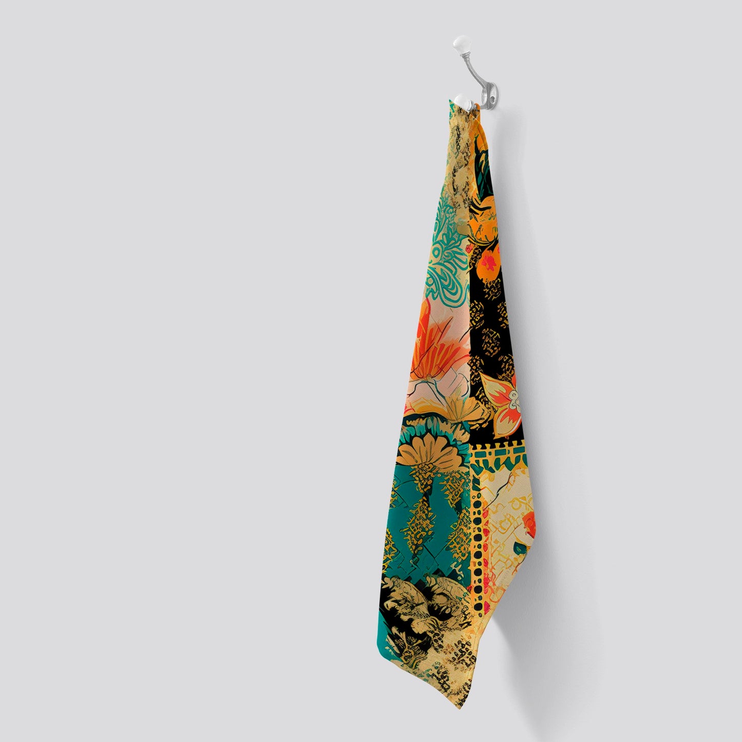 Patchwork Mixed Textiles Tea Towel