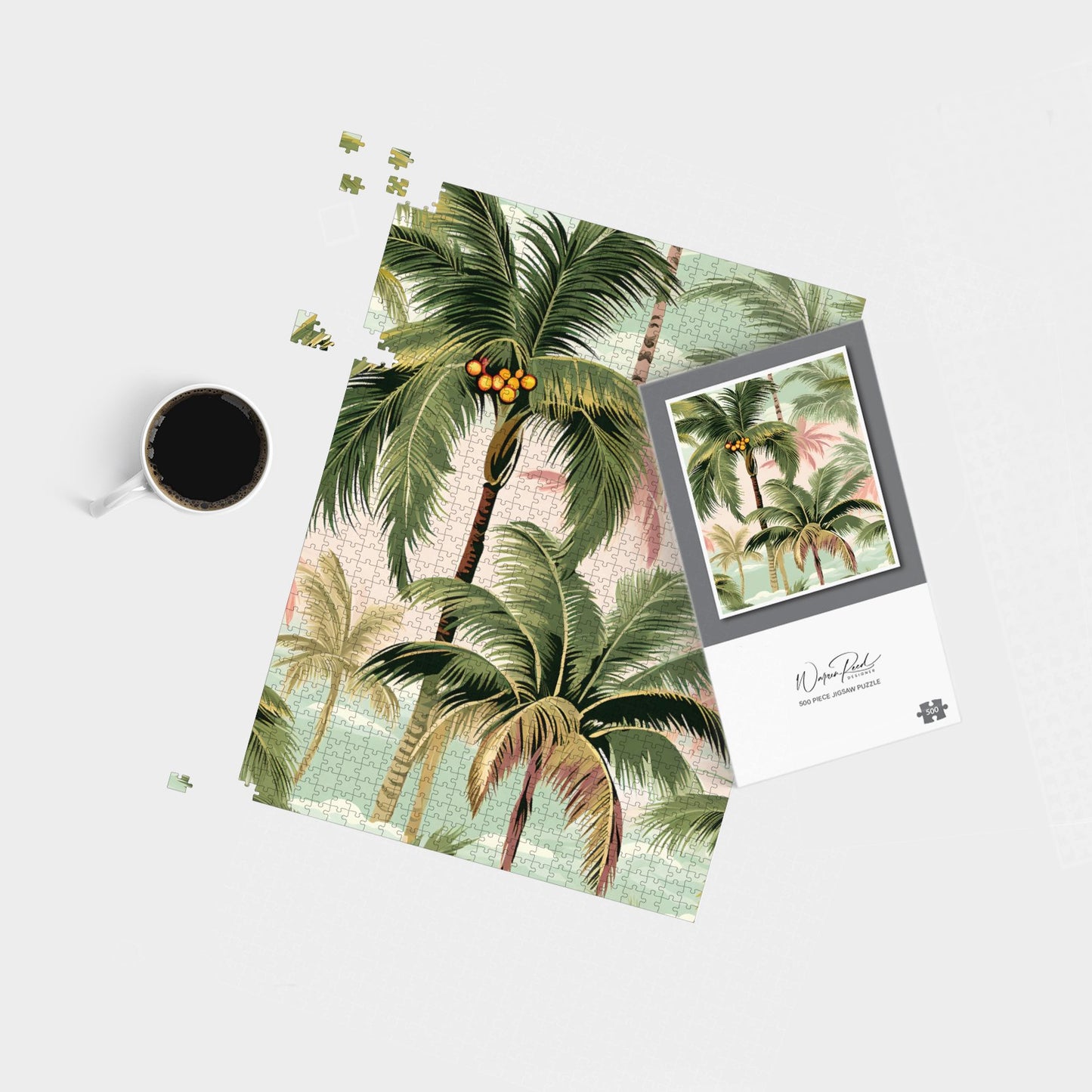 Palm Trees Pattern Jigsaw Puzzle