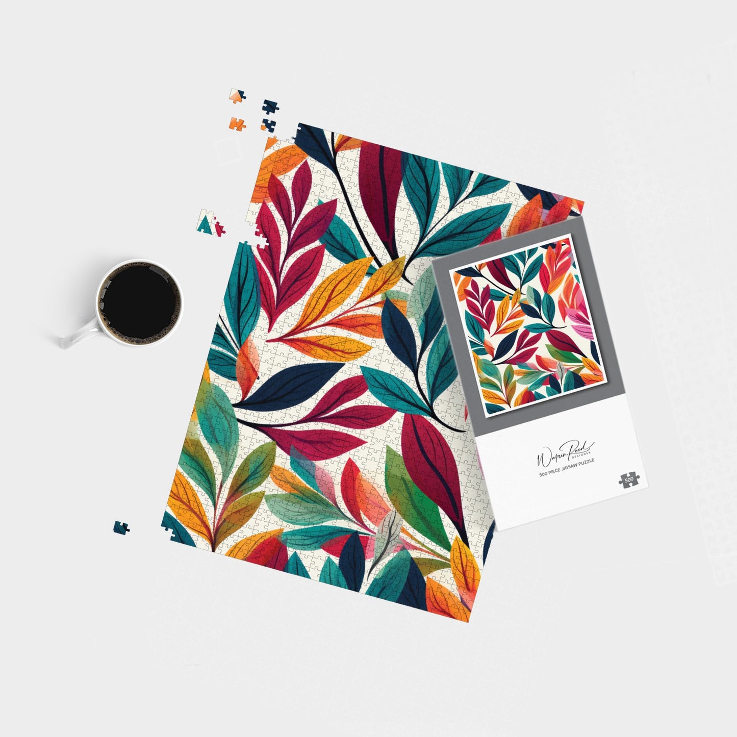 Bright Leaves Pattern Jigsaw Puzzle