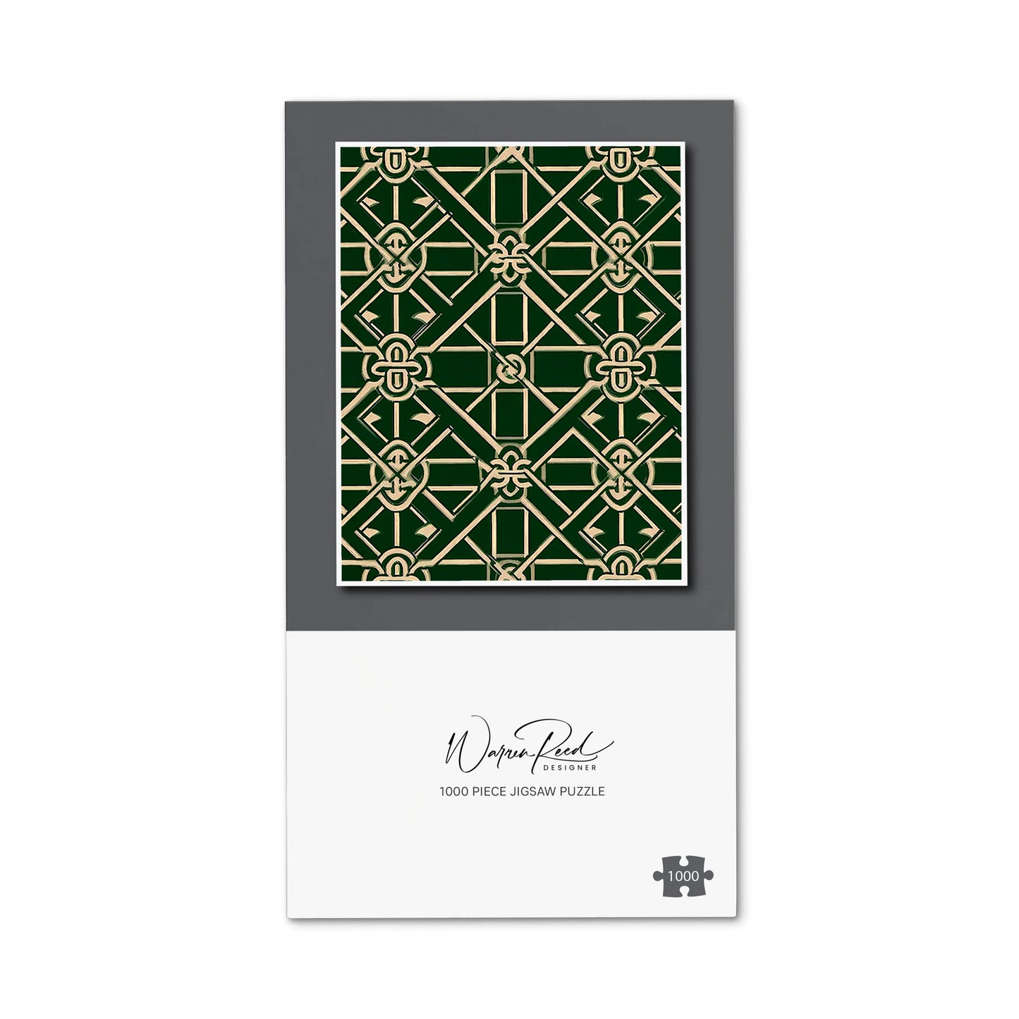 Green Lattice Design Jigsaw Puzzle