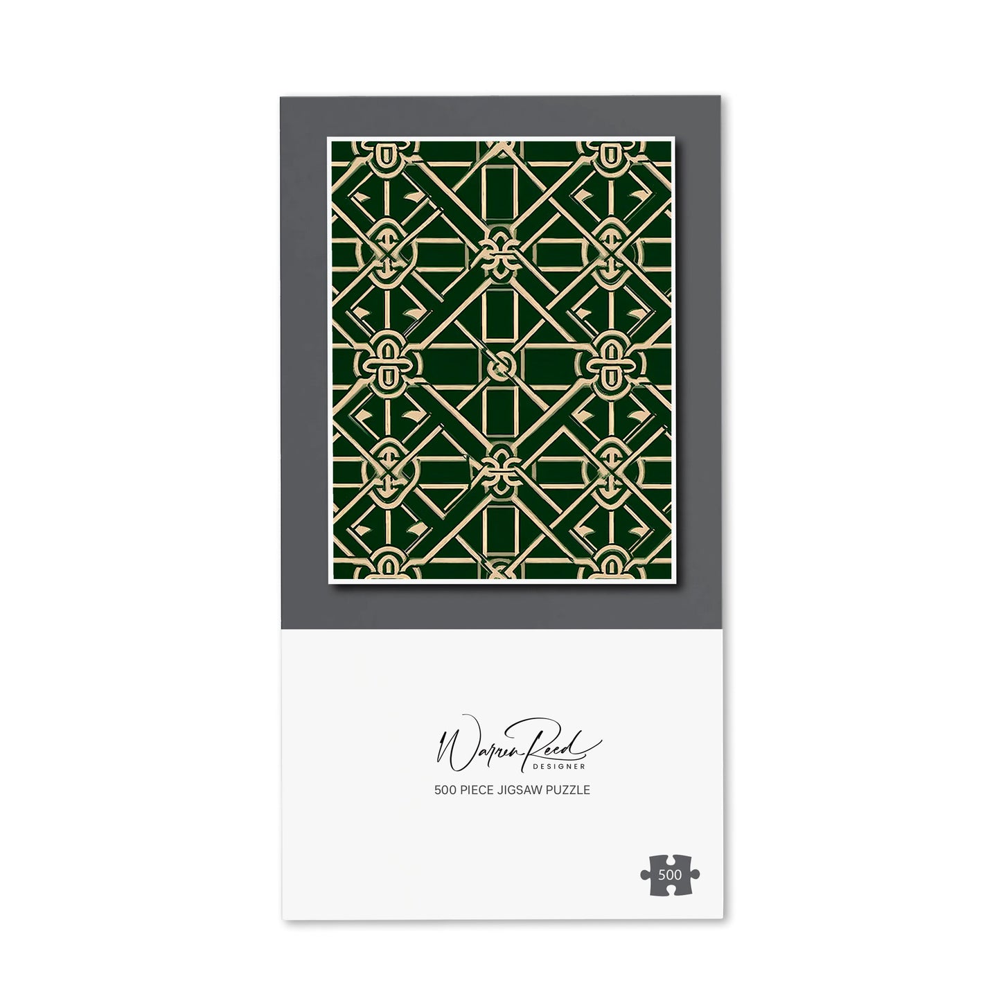 Green Lattice Design Jigsaw Puzzle