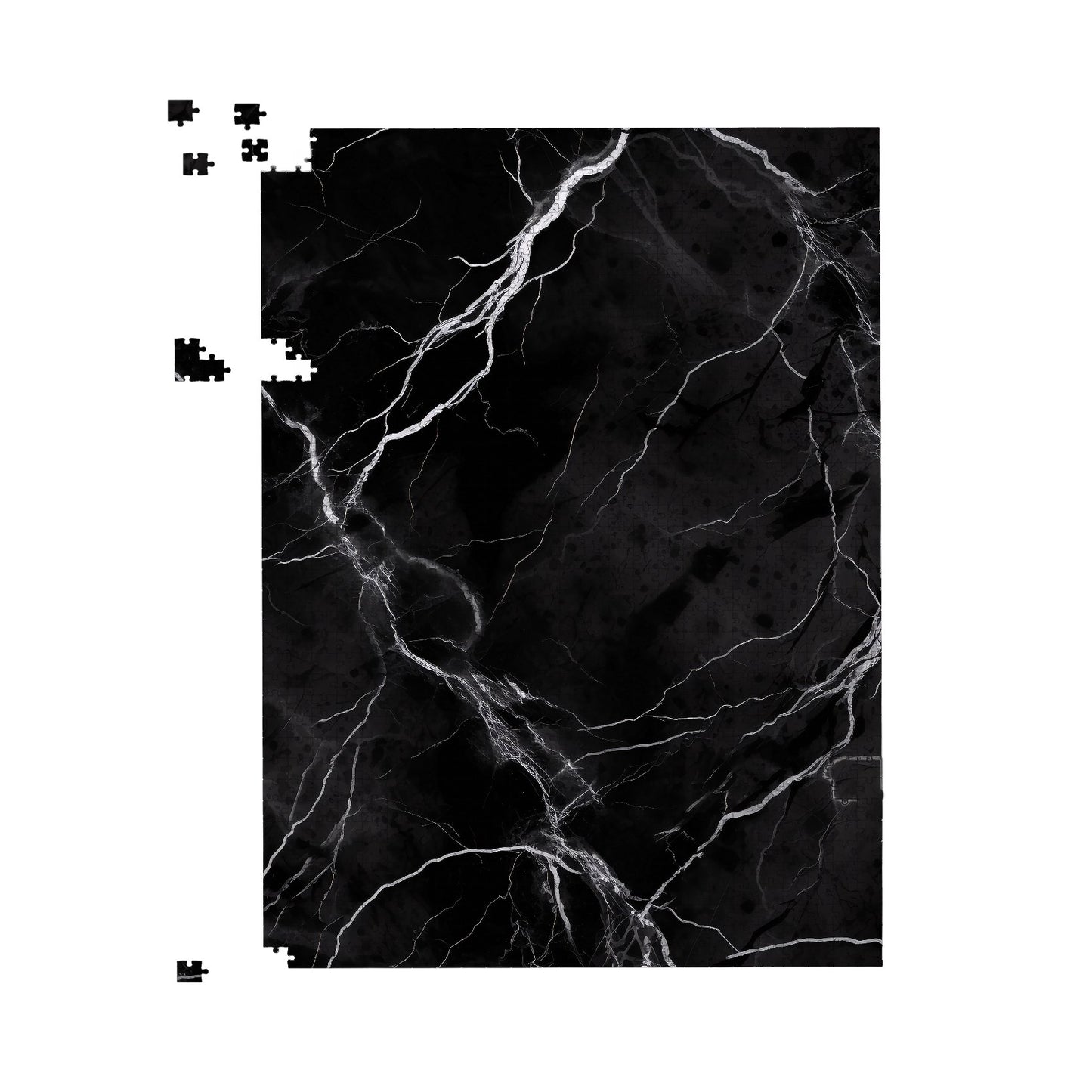 Black Marble Pattern Jigsaw Puzzle