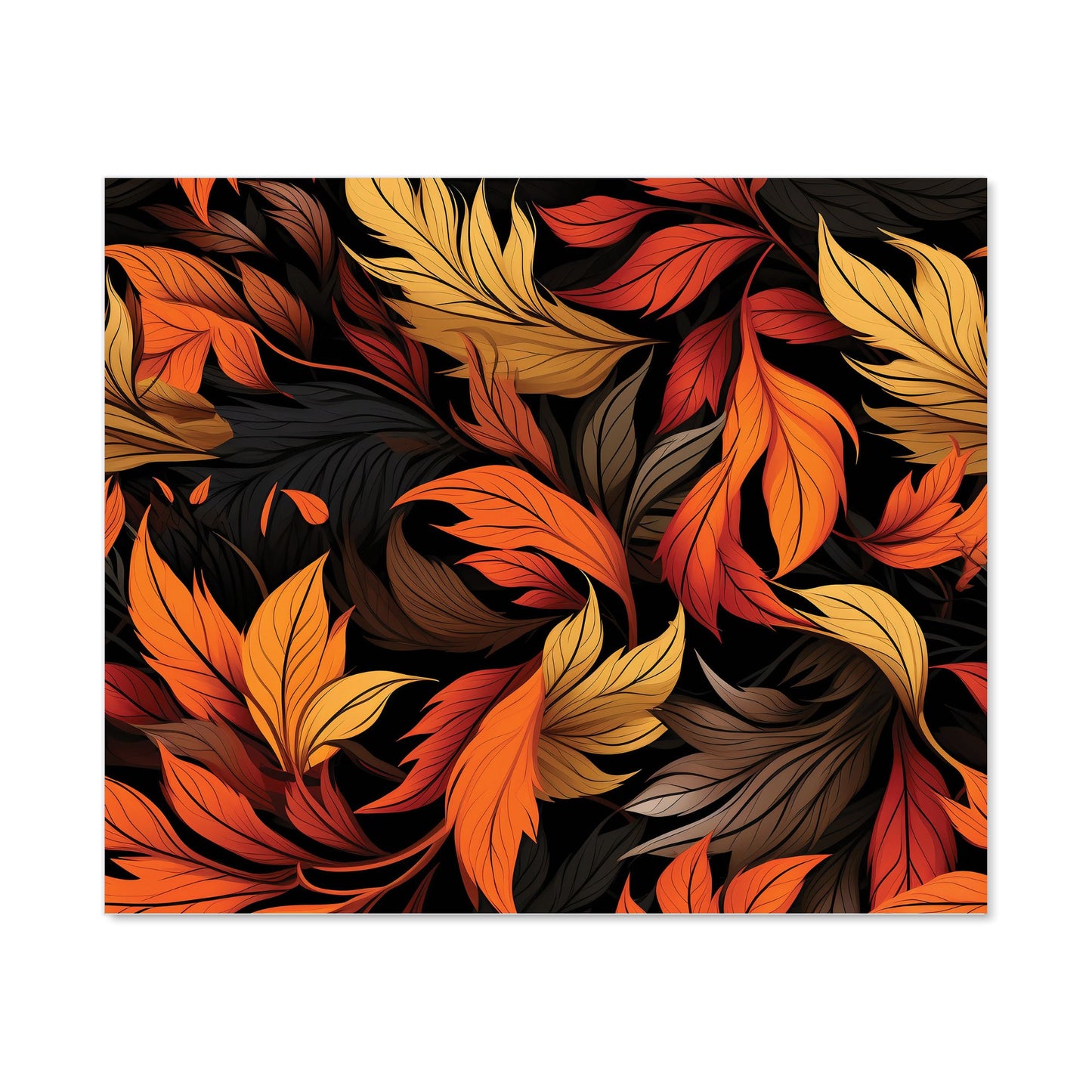 Autumn Leaves Design Kitchen Splashback