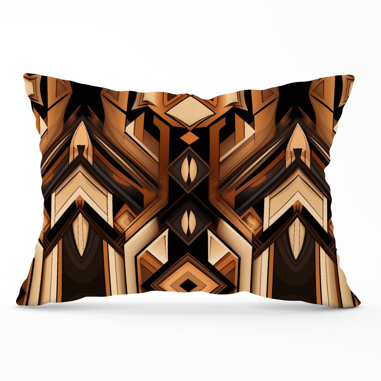 Black And Brown Intricate Pattern Cushions