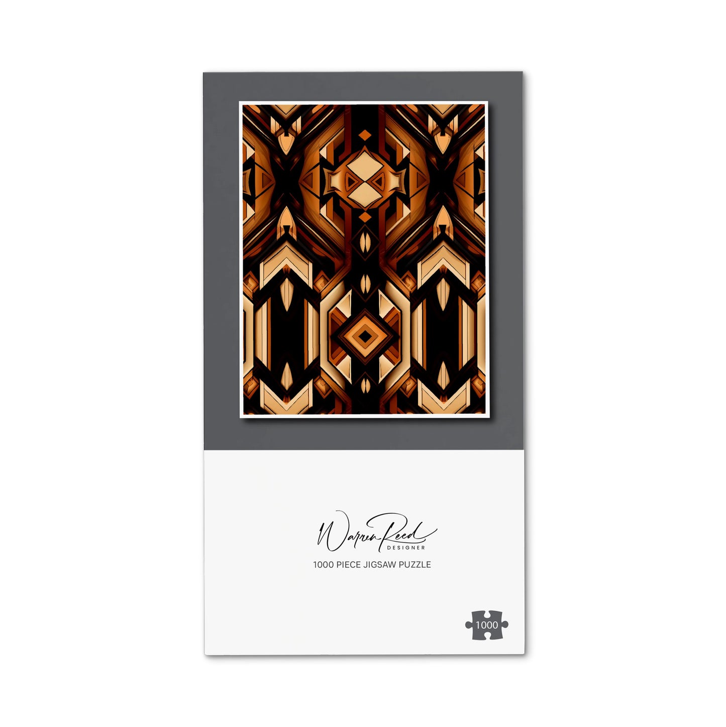 Black And Brown Intricate Pattern Jigsaw Puzzle