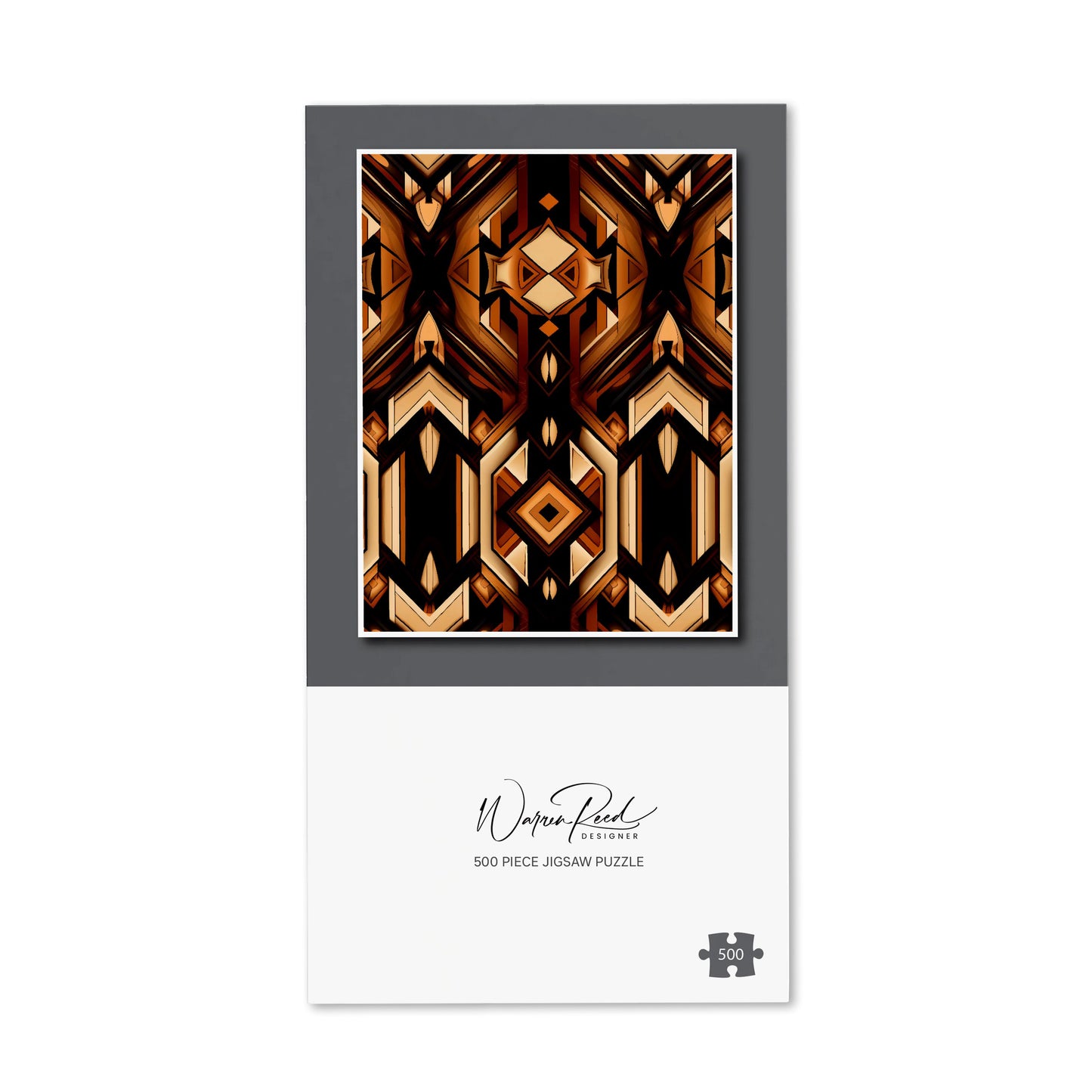 Black And Brown Intricate Pattern Jigsaw Puzzle