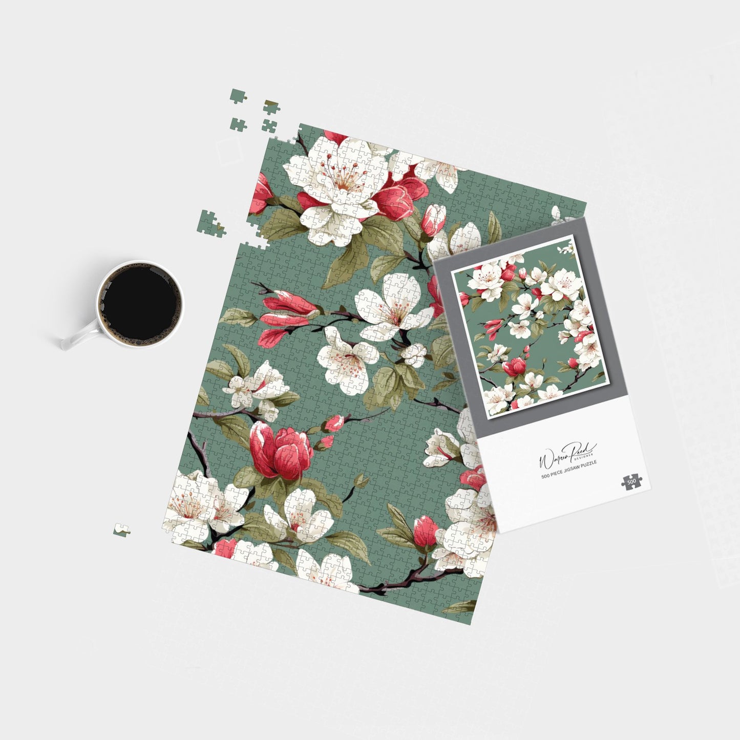 Pink And White Blossom Jigsaw Puzzle