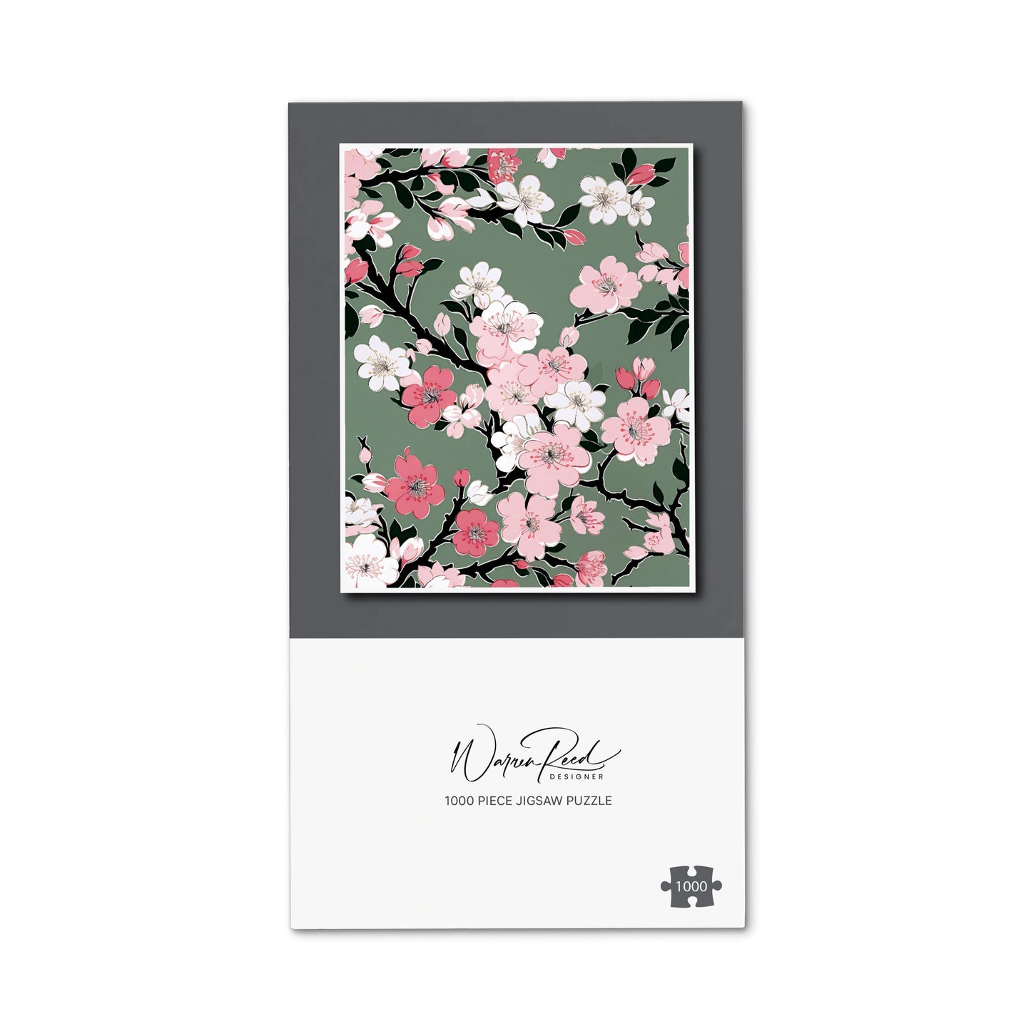 Pink Floral Abstract Pattern Jigsaw Puzzle