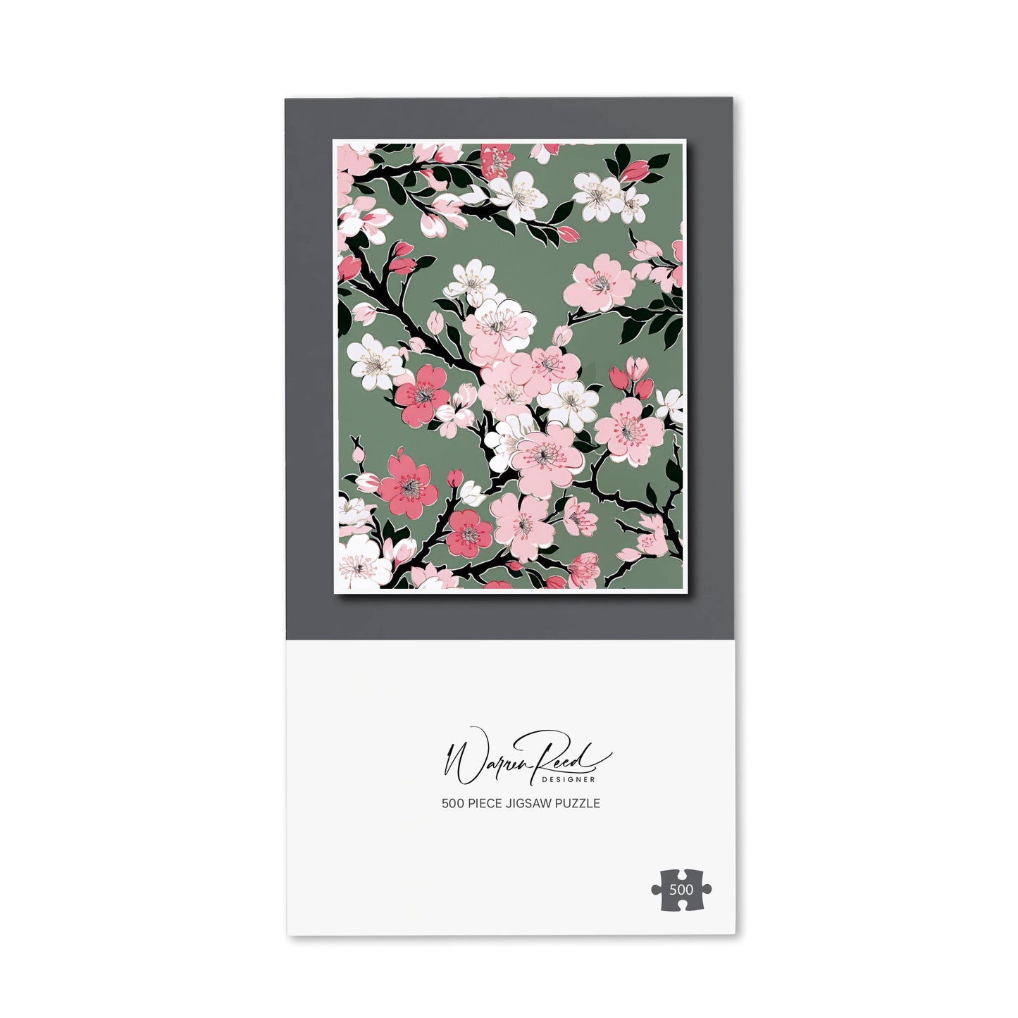Pink Floral Abstract Pattern Jigsaw Puzzle