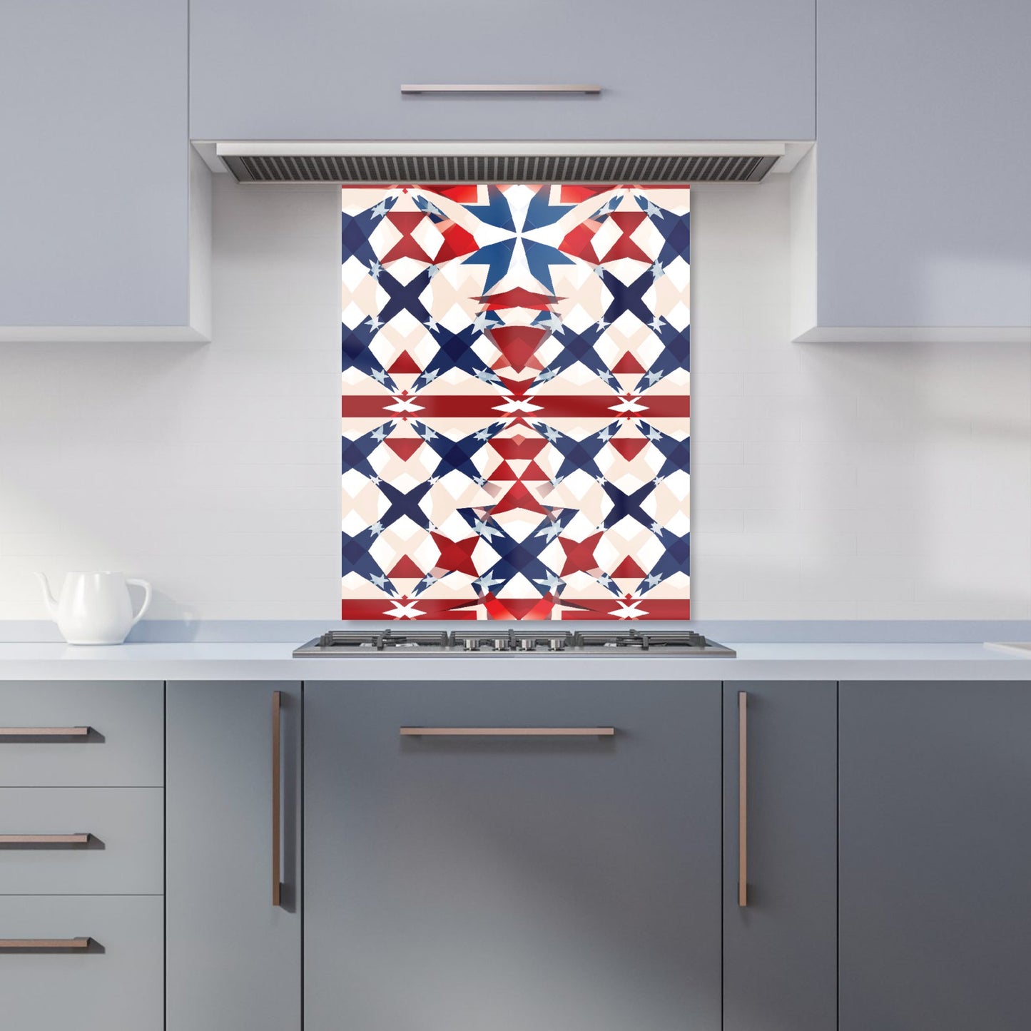 American Flag Abstract Pattern Kitchen Splashback