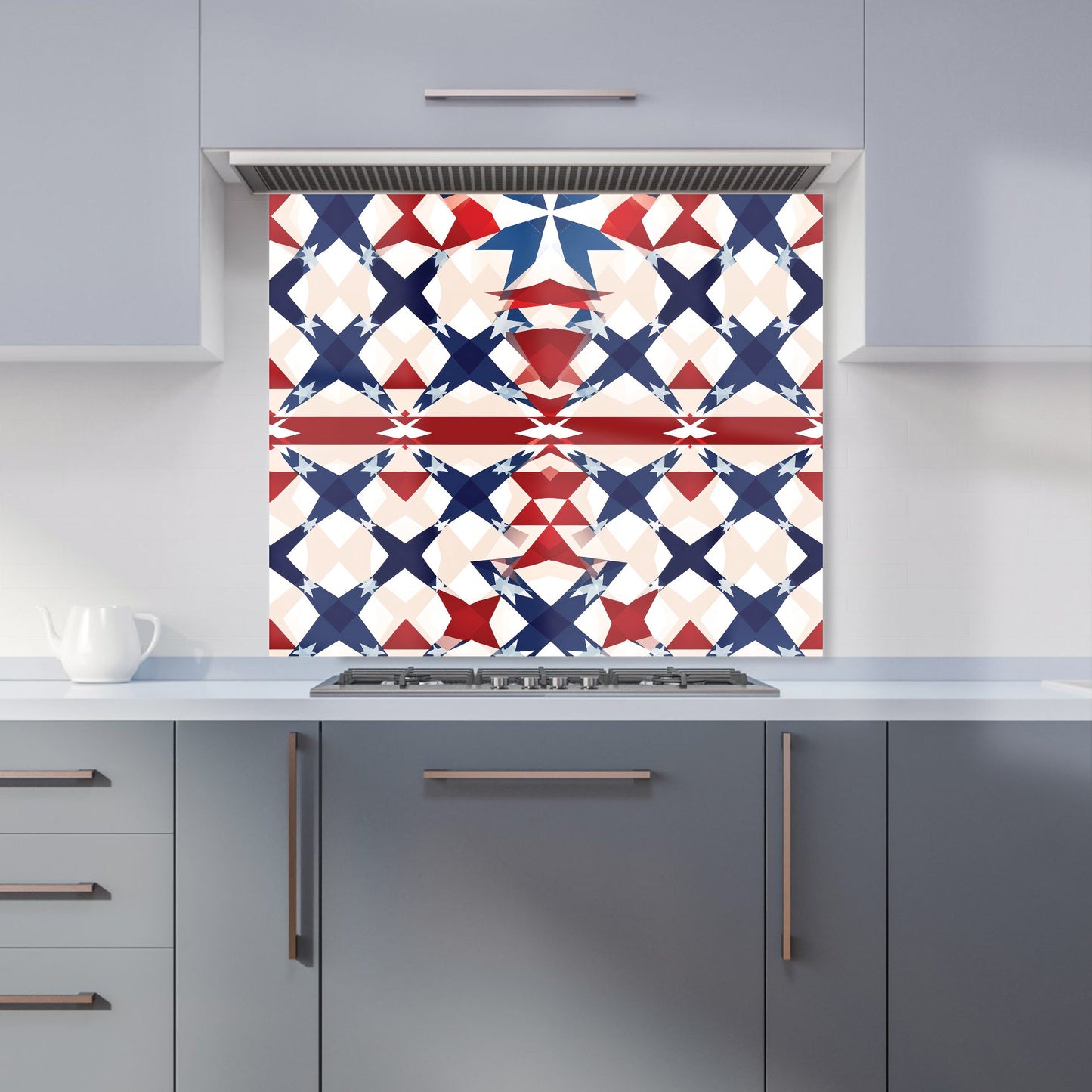 American Flag Abstract Pattern Kitchen Splashback