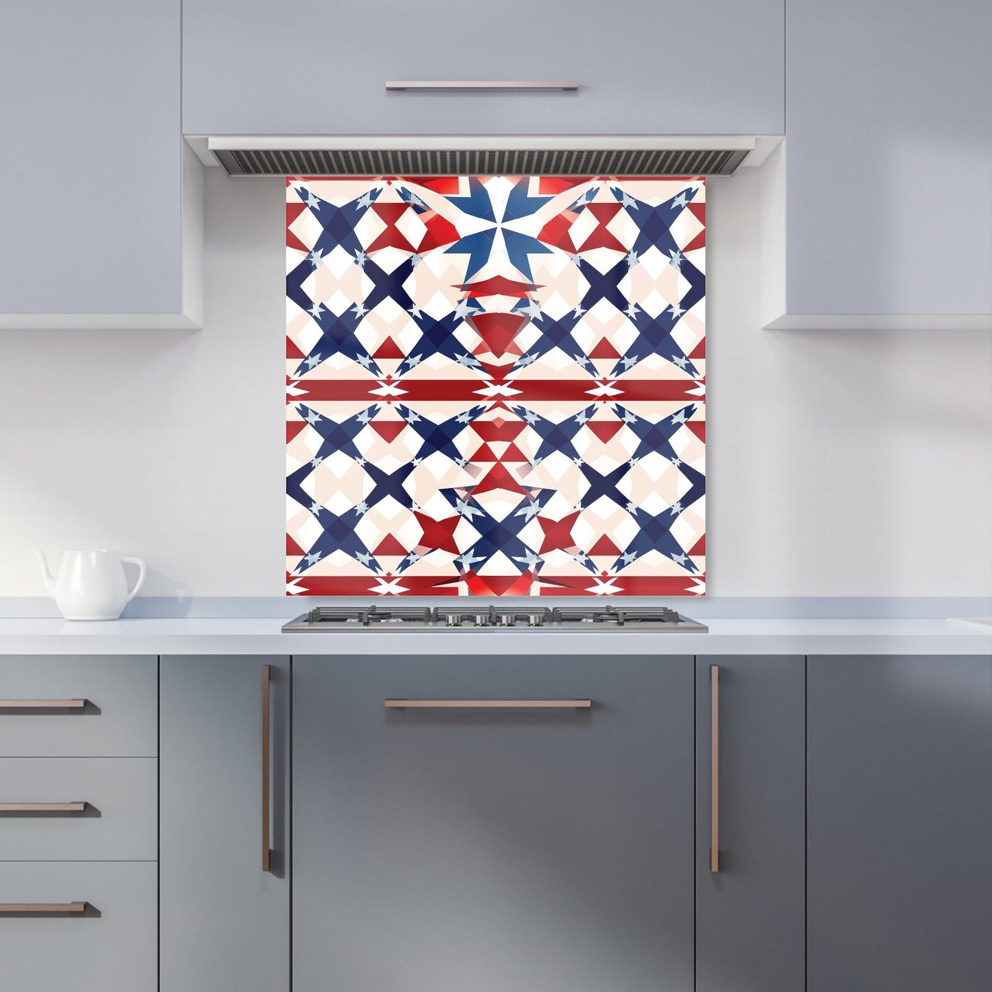 American Flag Abstract Pattern Kitchen Splashback