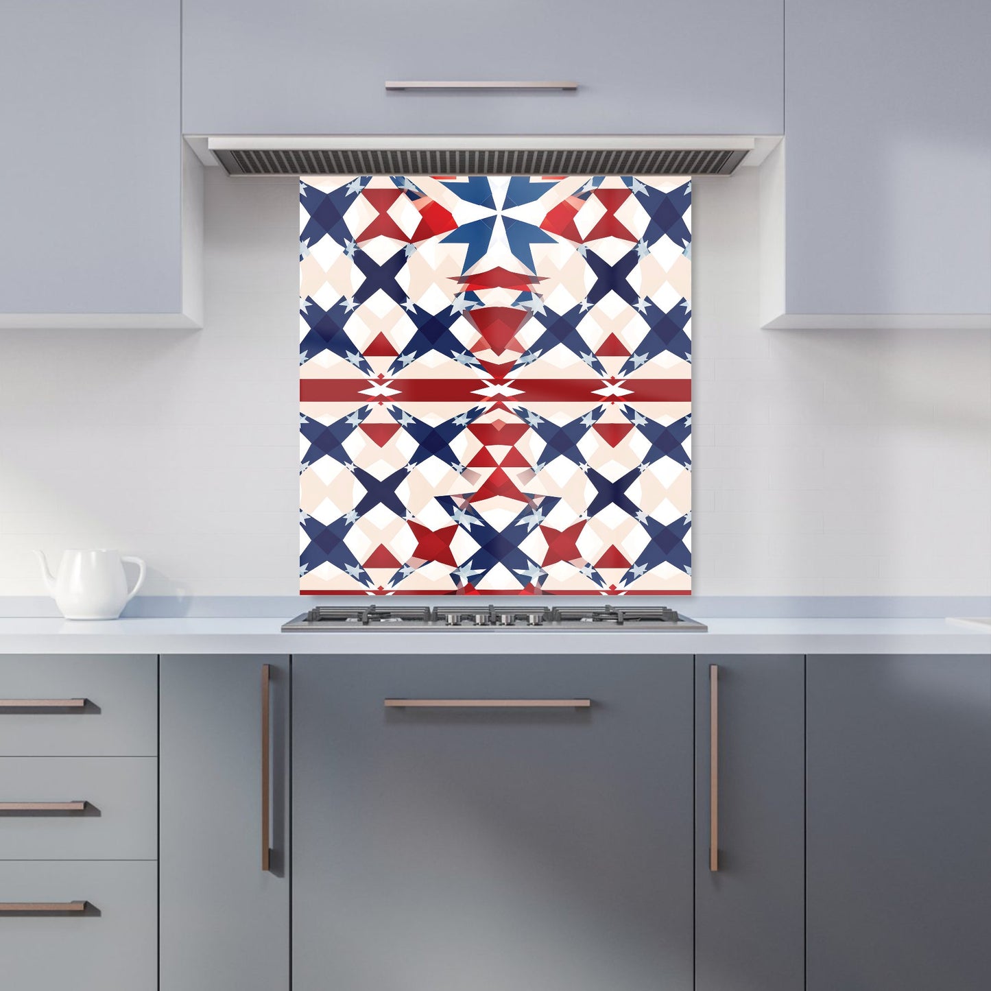American Flag Abstract Pattern Kitchen Splashback