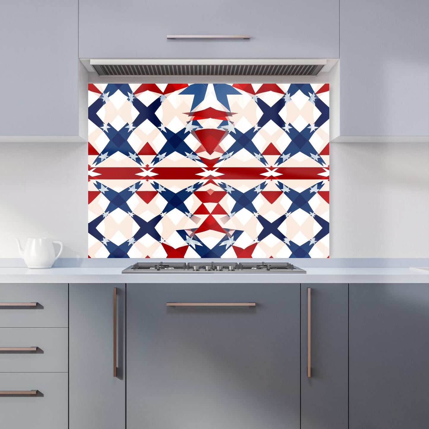 American Flag Abstract Pattern Kitchen Splashback