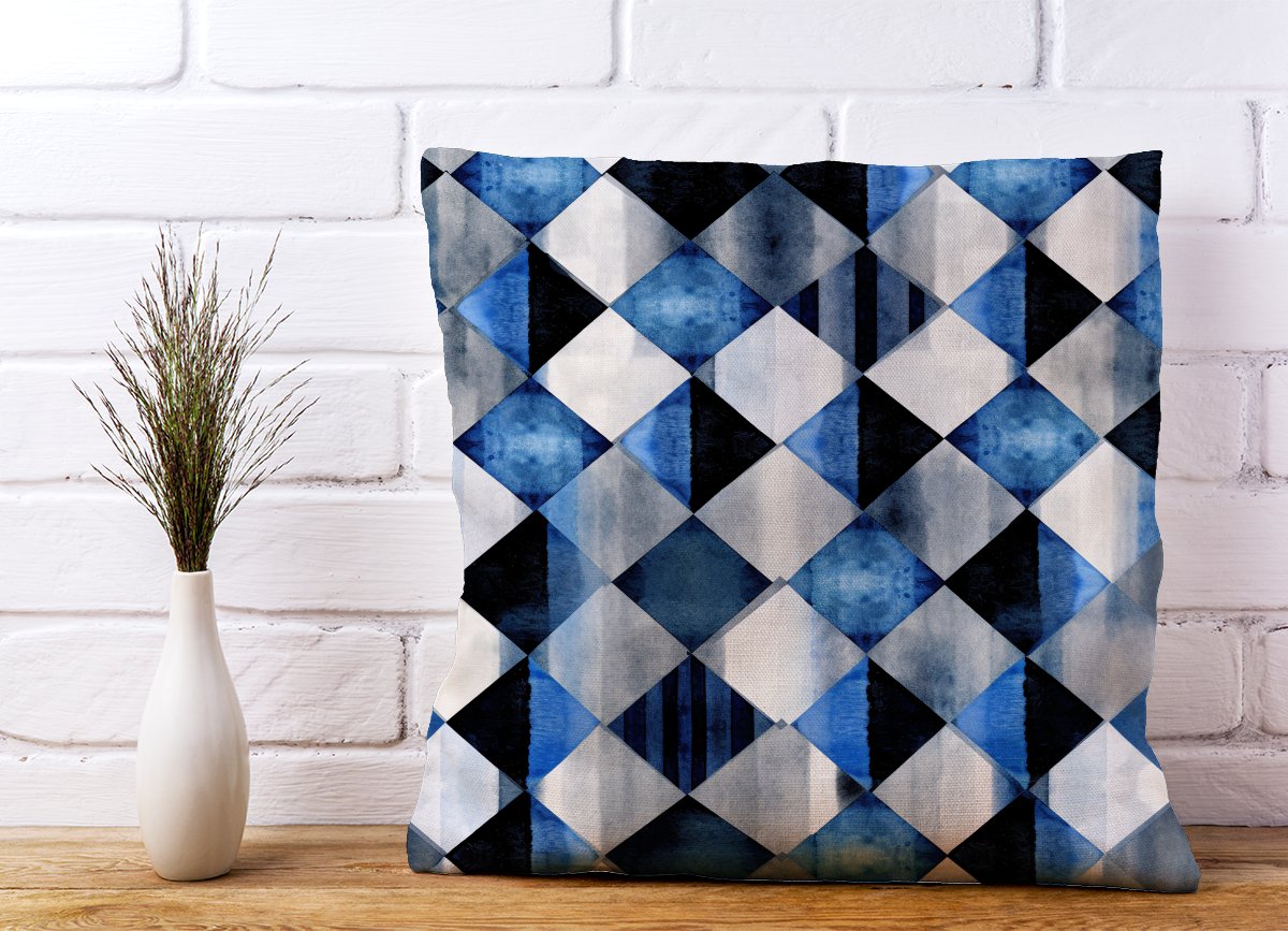 Square Checkered Pattern Cushions