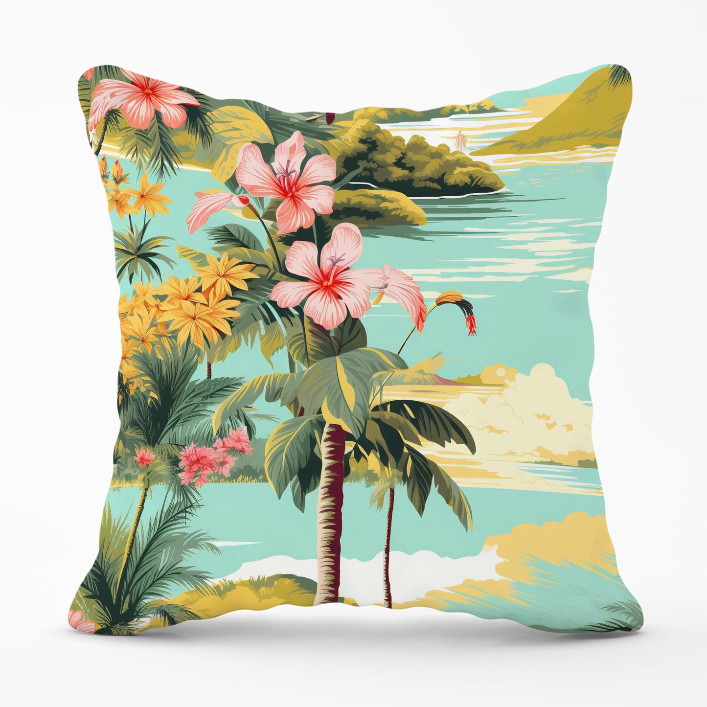 Palm Trees and Hibiscus Cushions